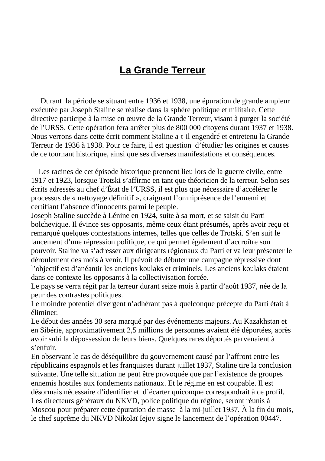 Prévisualisation du document La Grande Terreur - dissertation