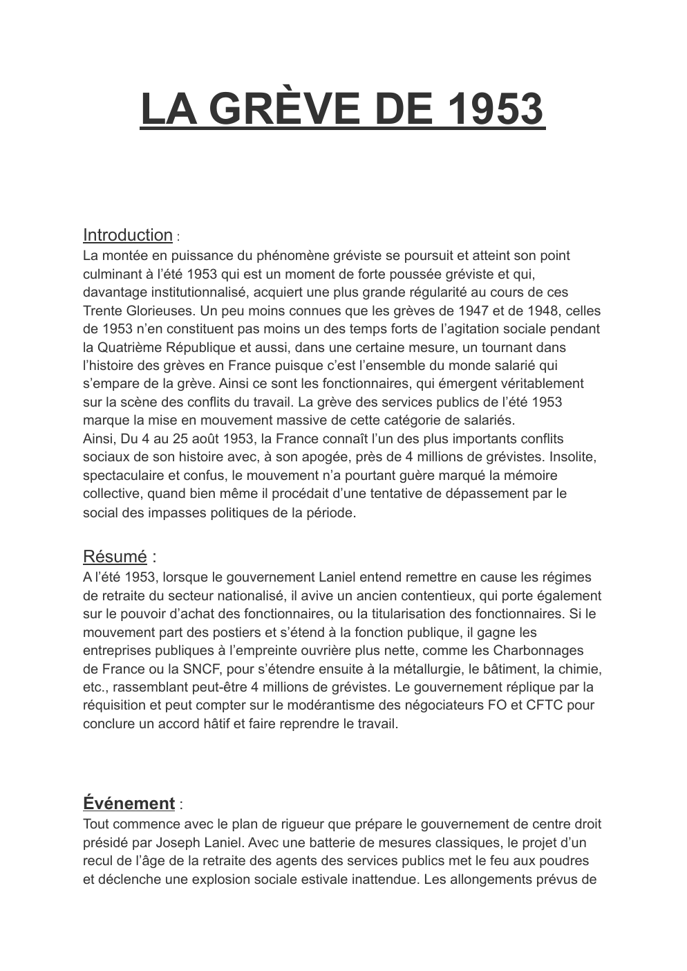 Prévisualisation du document la grève de 1953