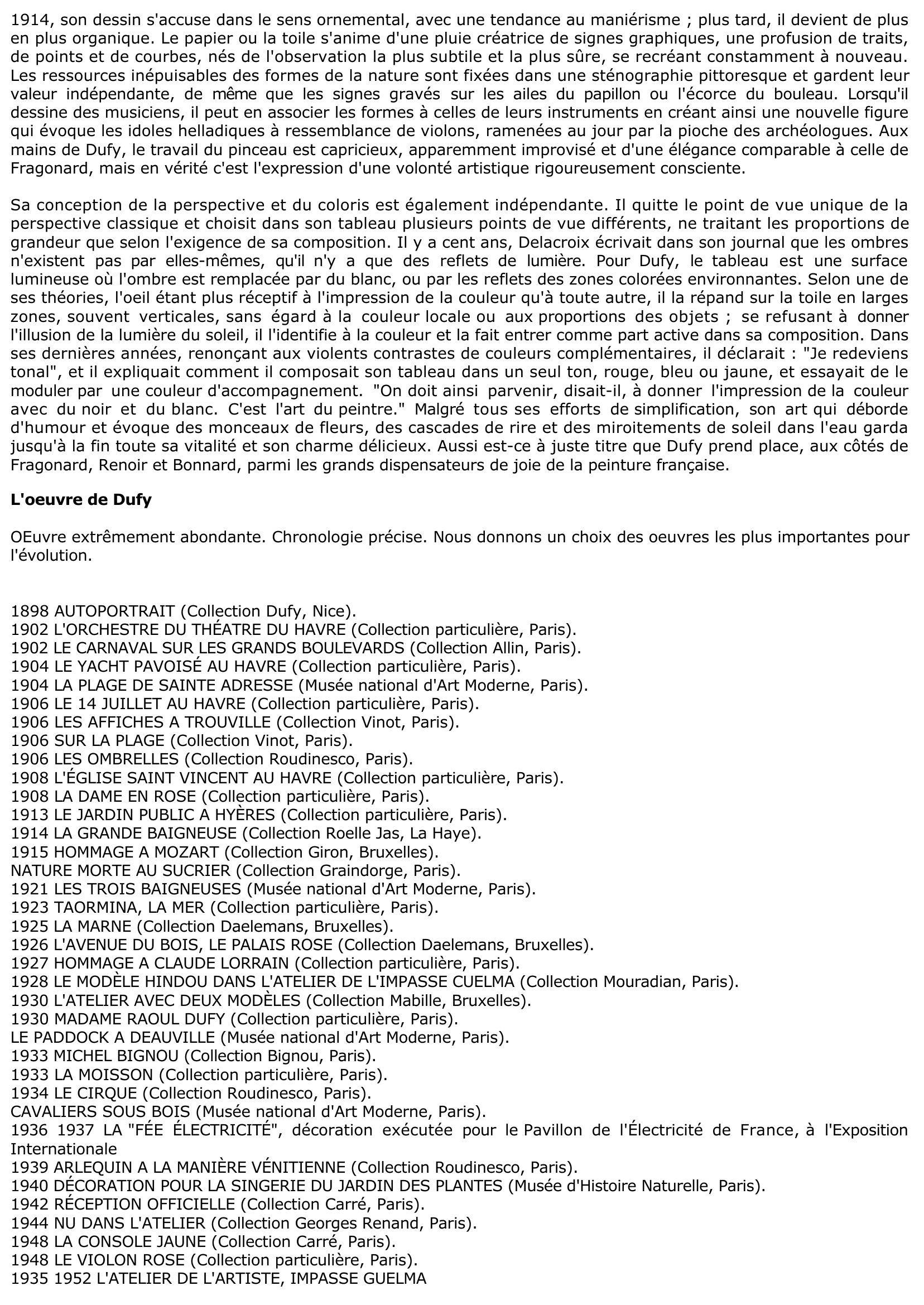 Prévisualisation du document LA GRILLE DE RAOUL DUFY