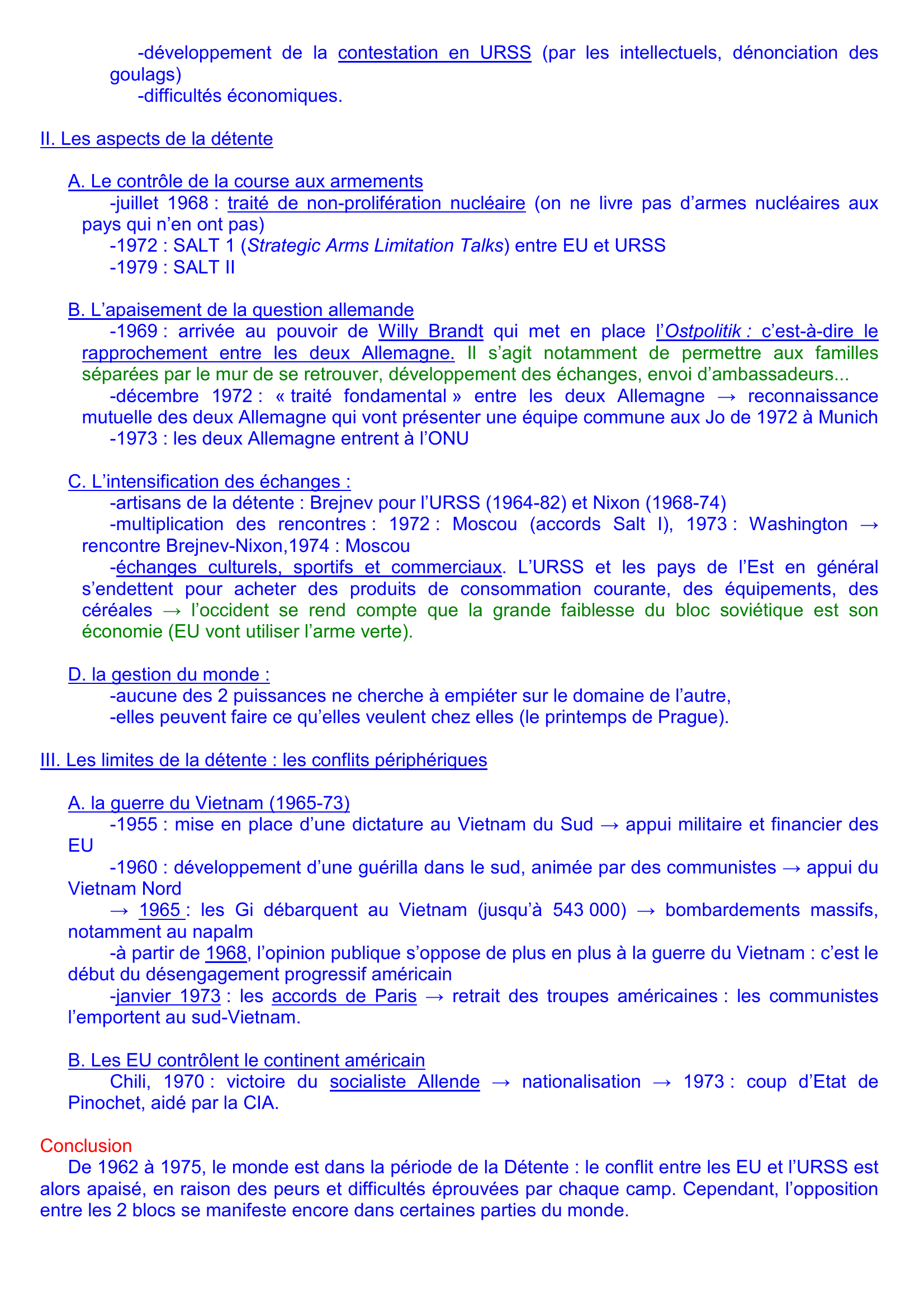 Prévisualisation du document LA GUERRE FROIDE (1962-1975) - HISTOIRE