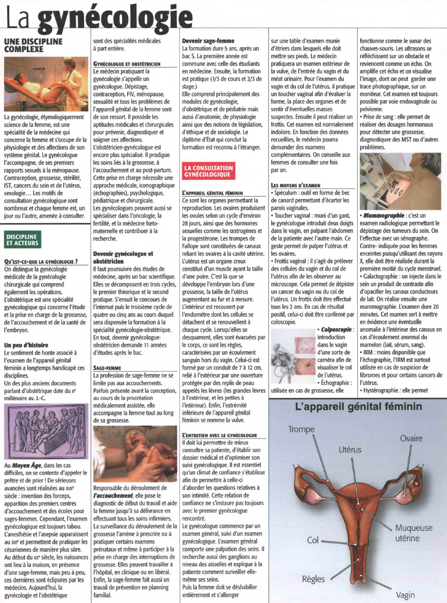 Prévisualisation du document La gynécologie