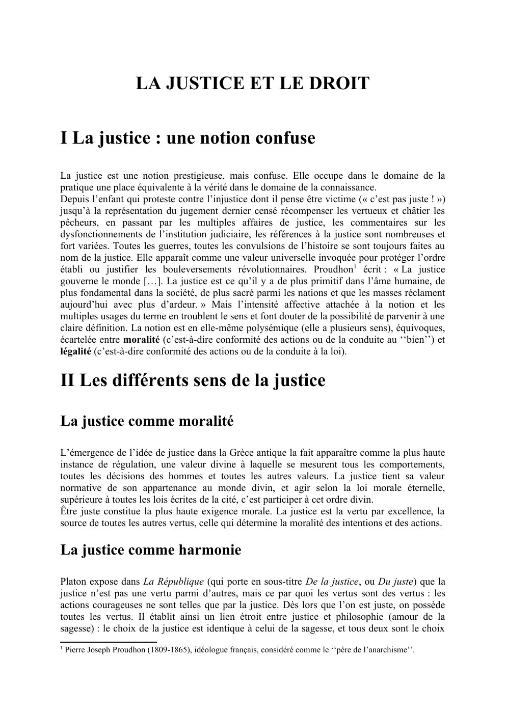 Prévisualisation du document La justice et le droit