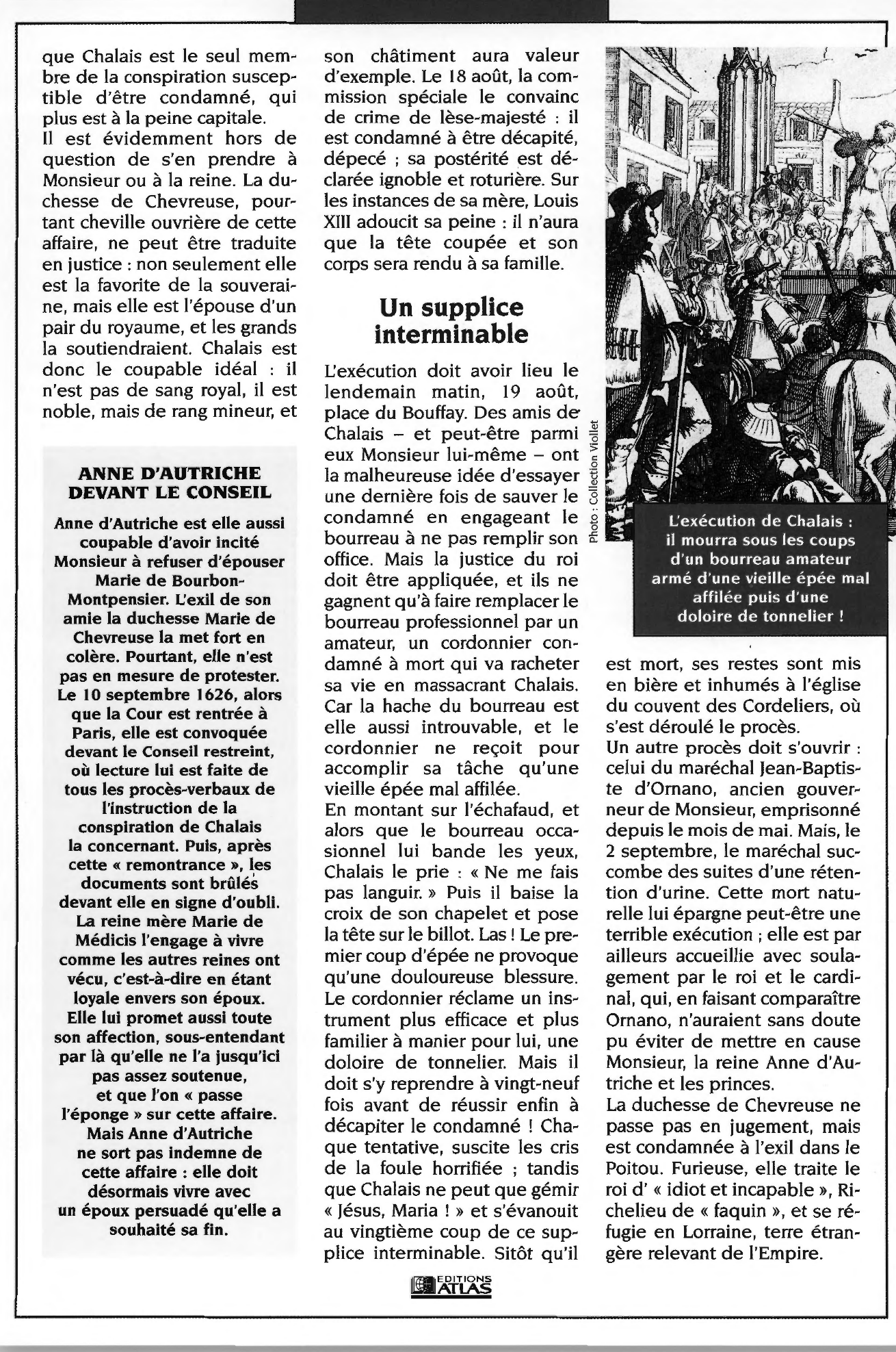 Prévisualisation du document La La conspiration de Chalais - L'exécution de Chalais
