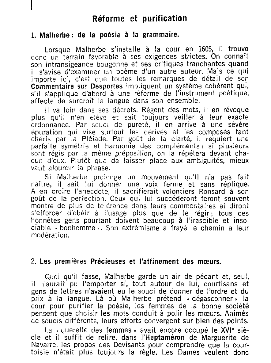 Prévisualisation du document LA LANGUE FRANÇAISE AU XVIIe SIÈCLE