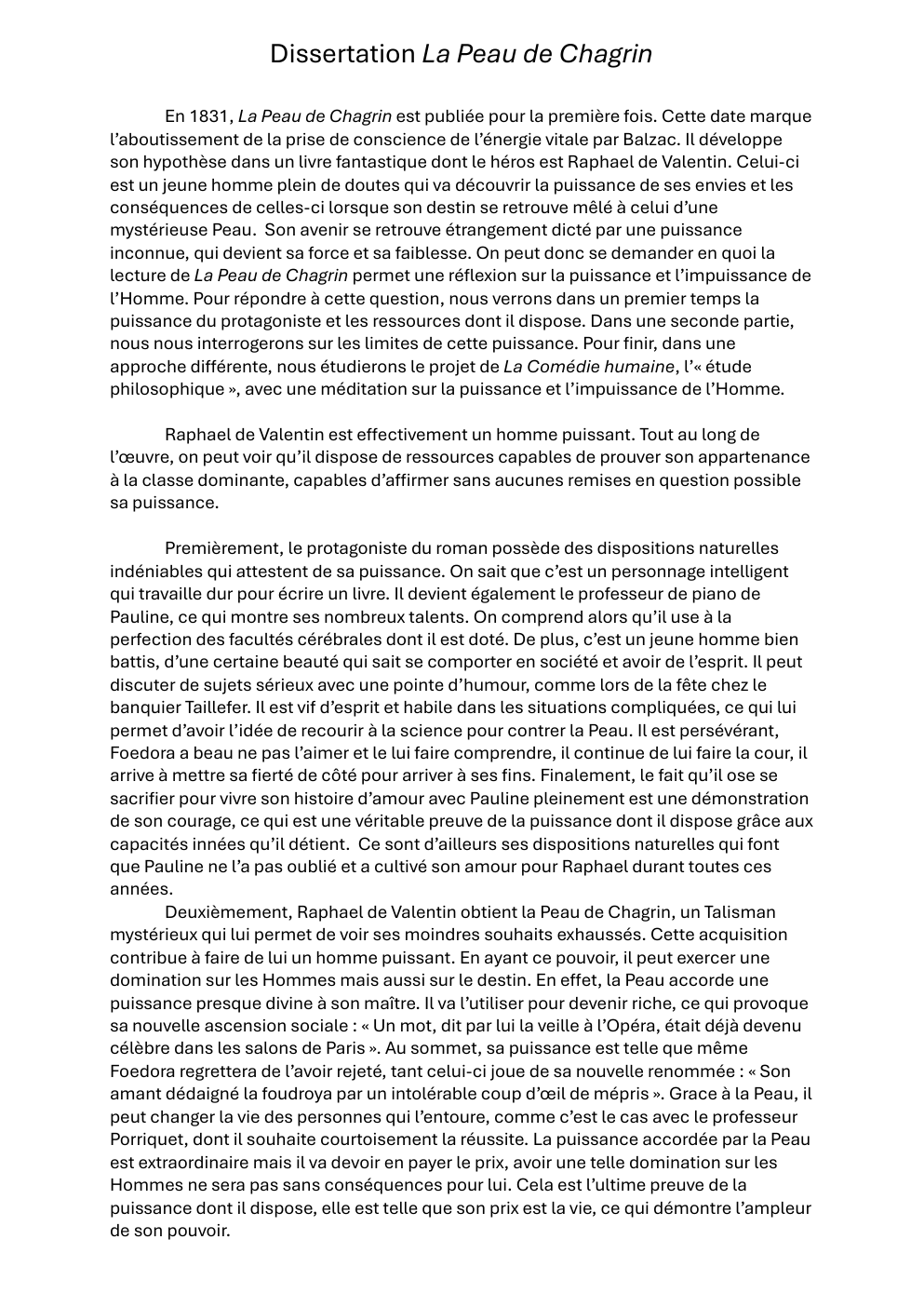 Prévisualisation du document La lecture de La Peau de Chagrin permet-elle une réflexion sur la puissance et l’impuissance de l’Homme ?