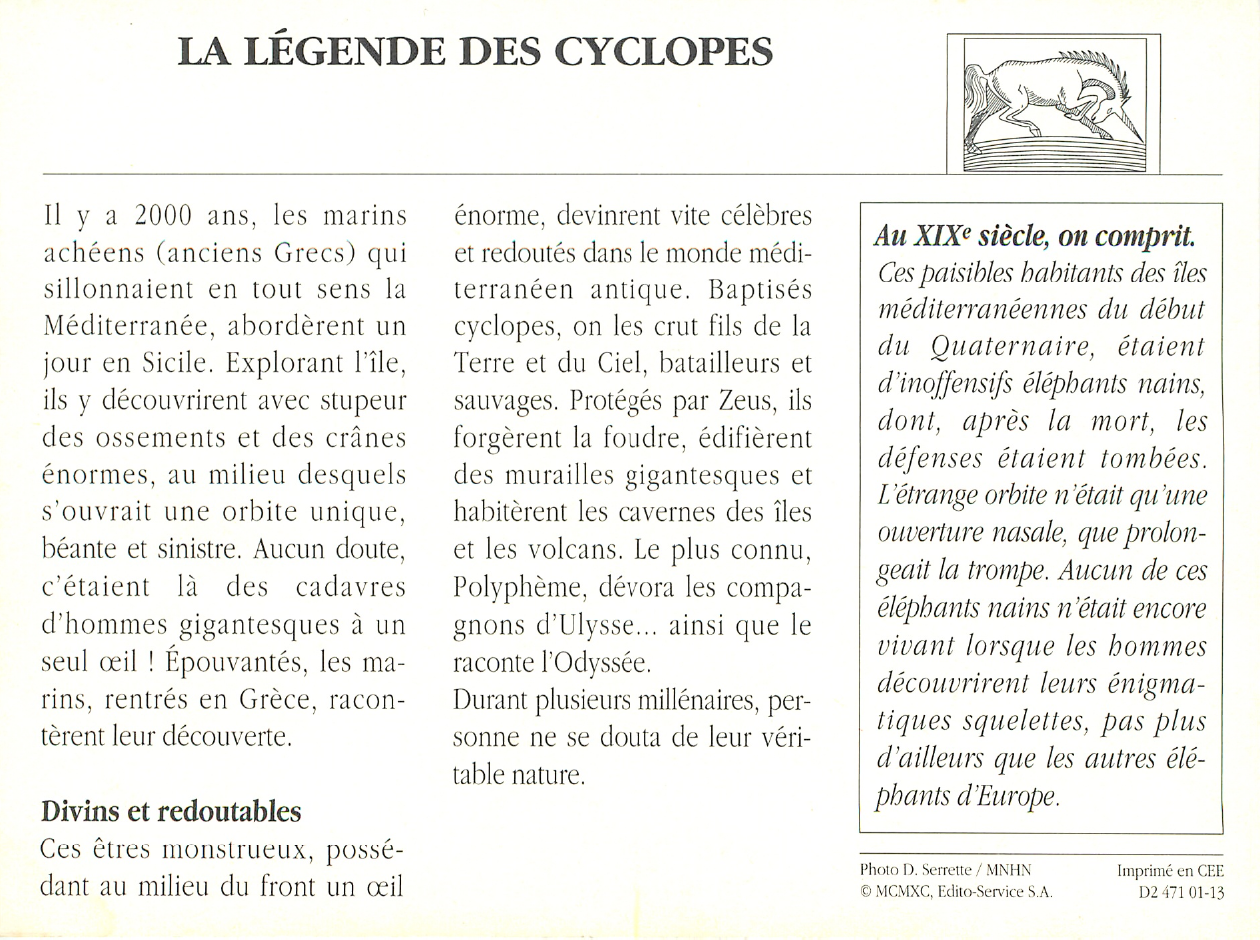 Prévisualisation du document La légende des Cyclopes