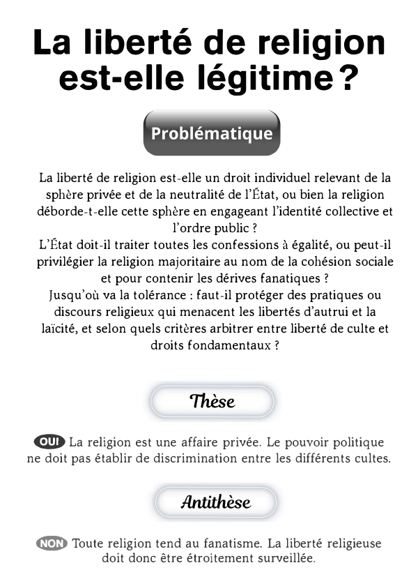 Prévisualisation du document La liberté de religion est-elle légitime	?
