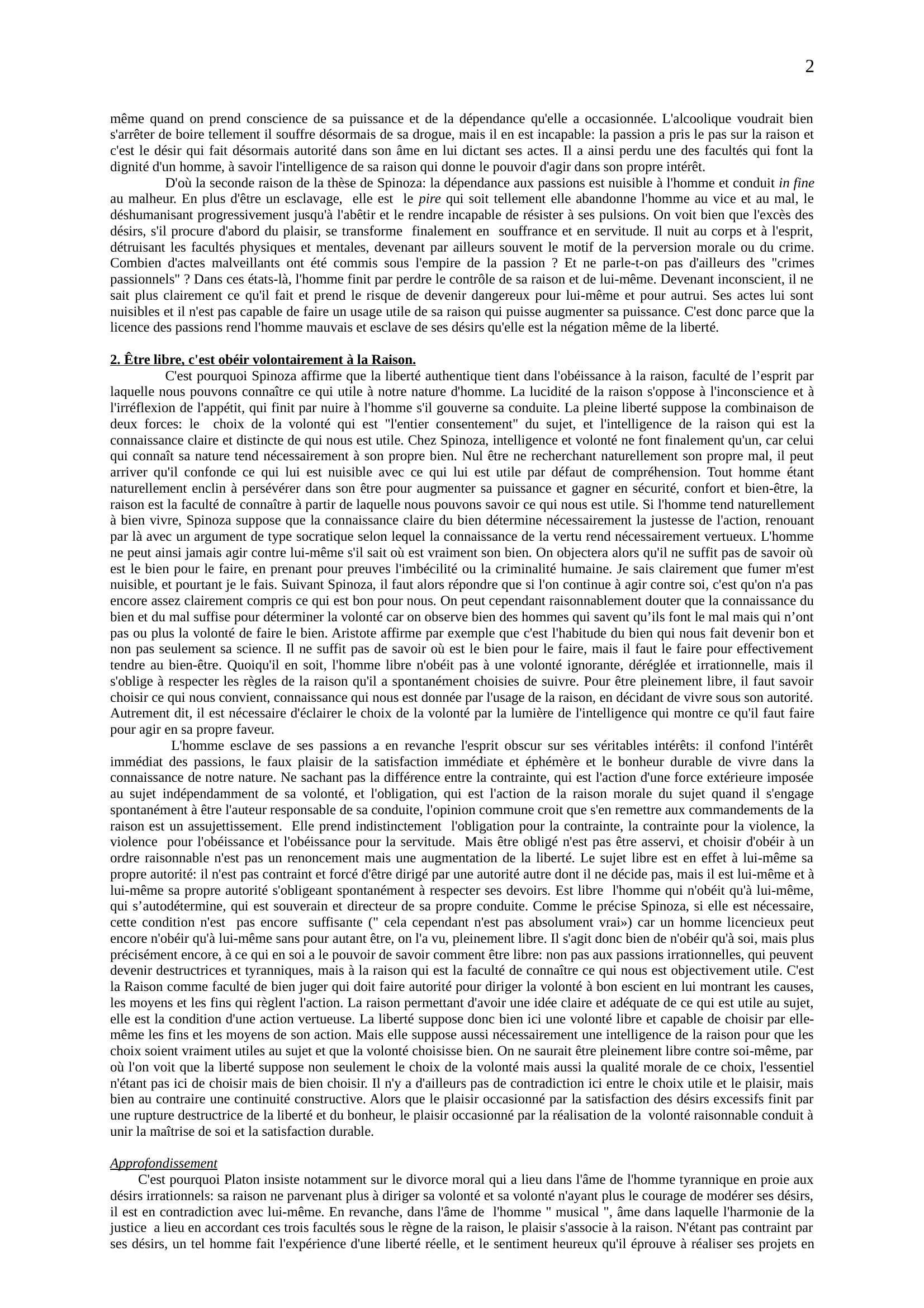 Prévisualisation du document La Liberté selon Spinoza