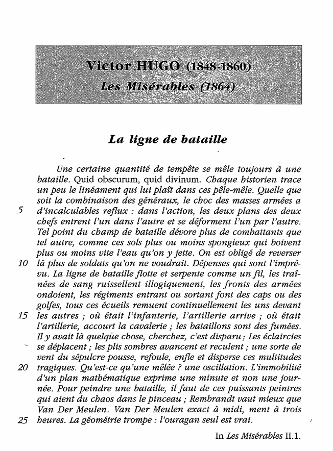 Prévisualisation du document La ligne de bataille

5

10

15
'
20

25

Une certaine quantité de tempête se mêle toujours à une...