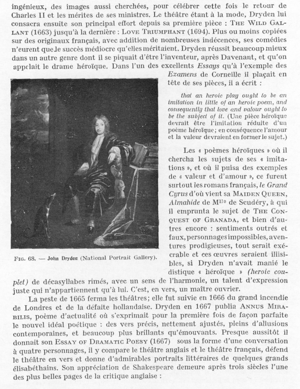 Prévisualisation du document LA LITTÉRATURE DE LA RESTAURATION (1660-1700) - LE THÉÂTRE