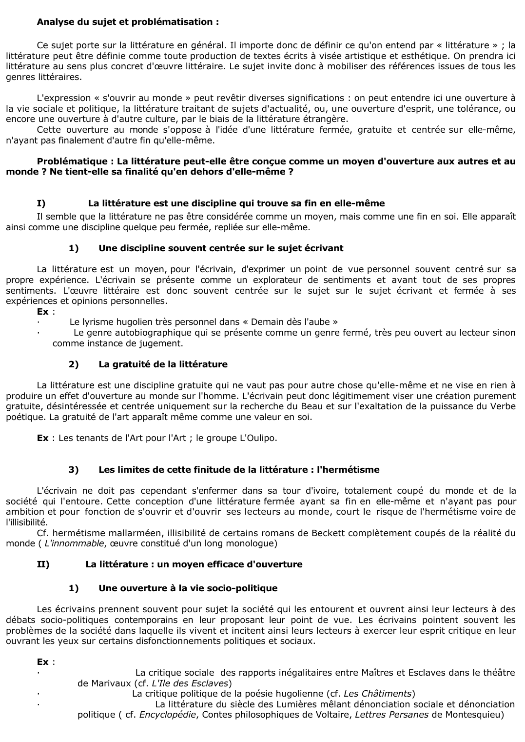 Prévisualisation du document 	La littérature permet-elle aux hommes de s'ouvrir au monde  ?