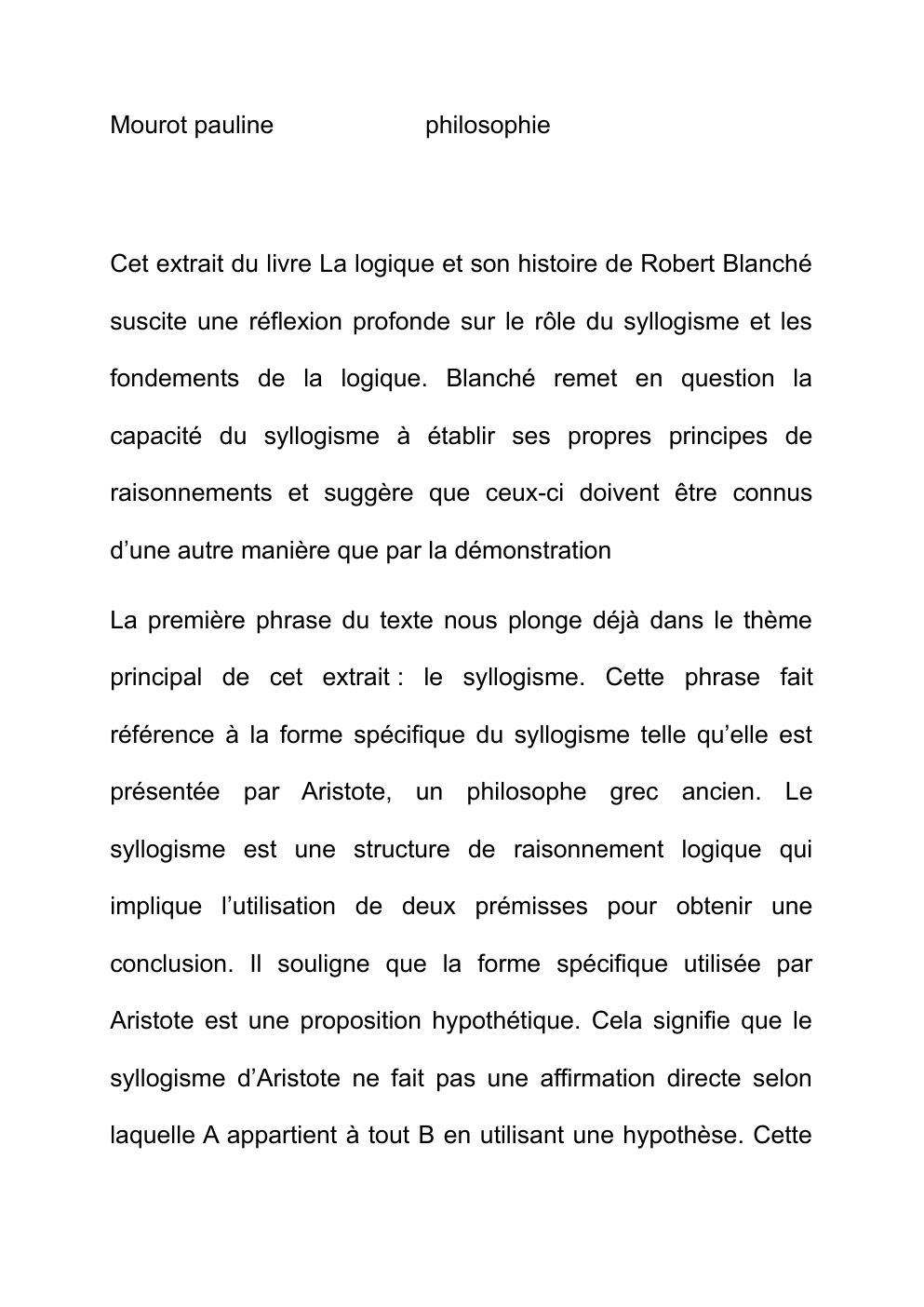 Prévisualisation du document La logique et son histoire de Robert Blanché - explication de texte