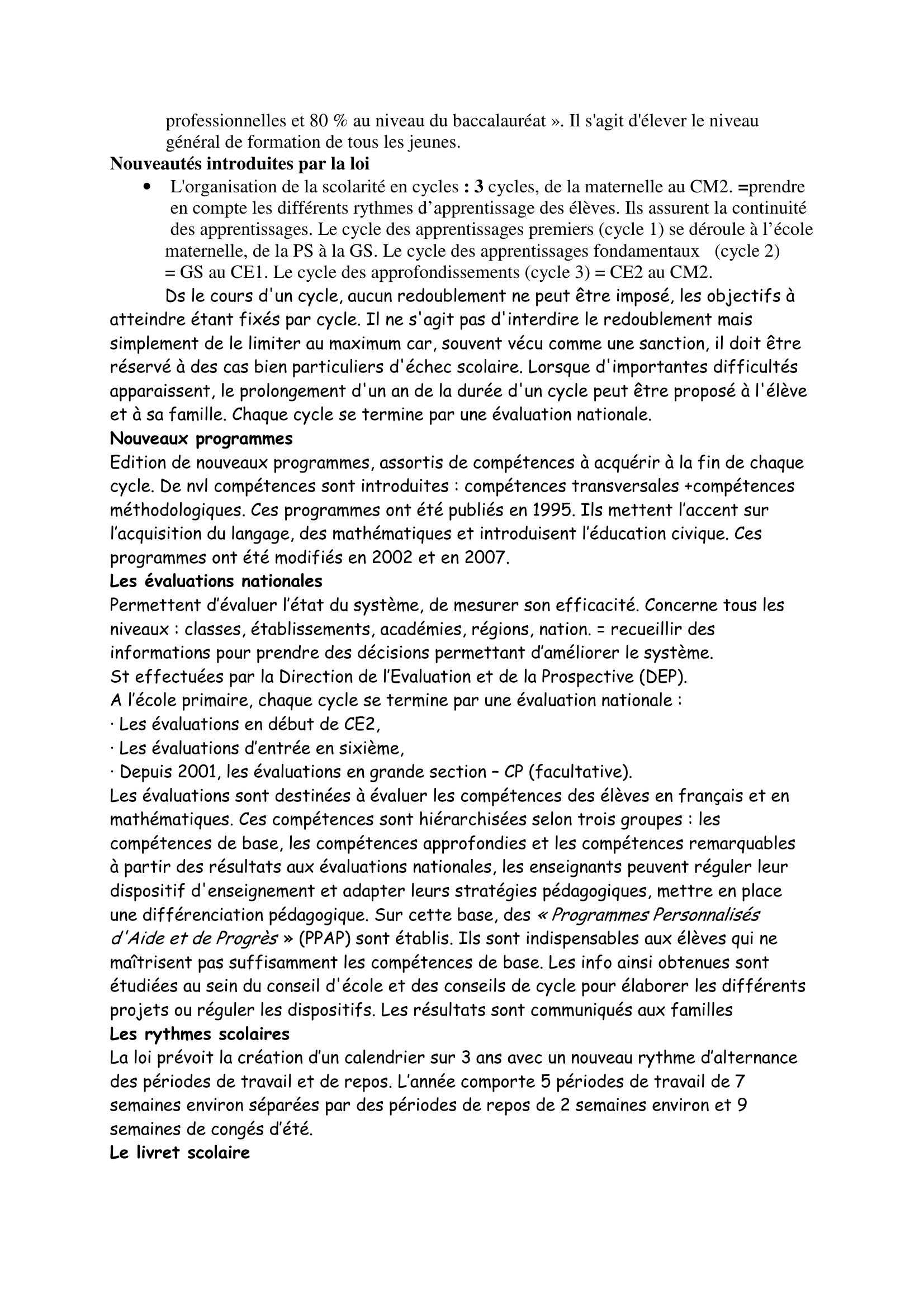 Prévisualisation du document LA LOI D'ORIENTATION DU 10 JUILLET 1989

Fiche synthèse construite par Sylvain
sylvain.