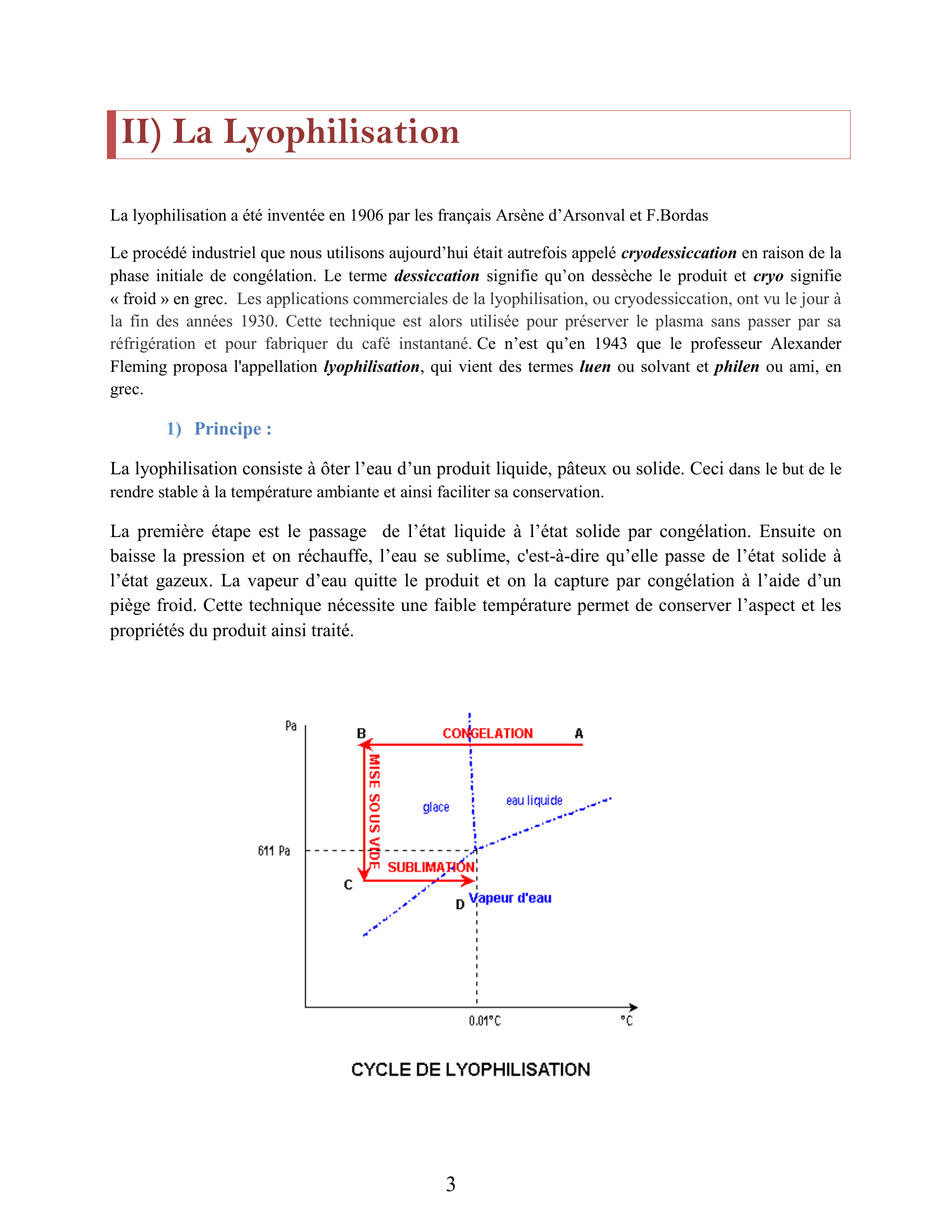 Prévisualisation du document La lyophlisation