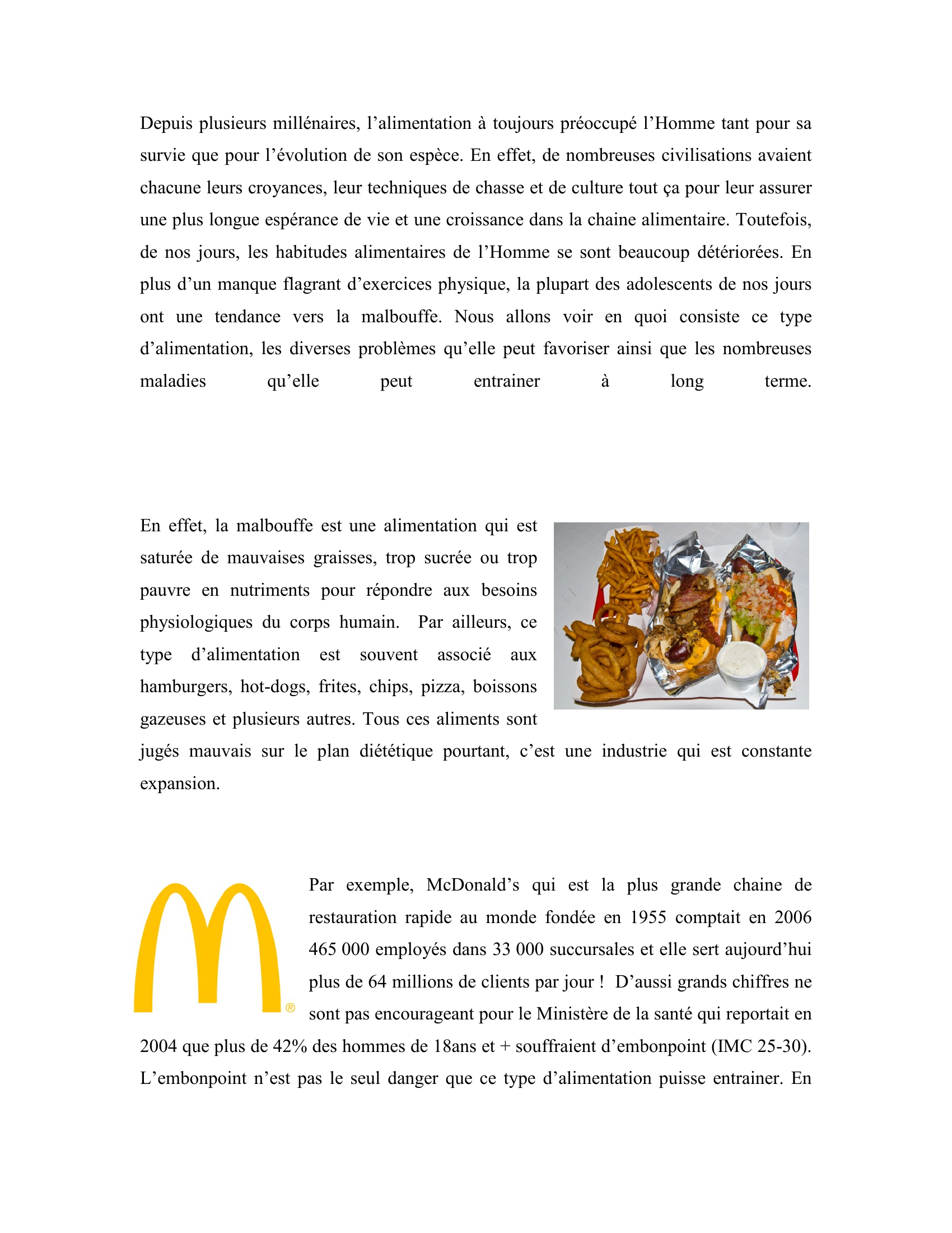 Prévisualisation du document La Malbouffe
