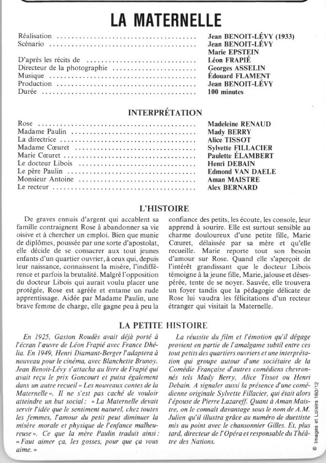 Prévisualisation du document LA MATERNELLE