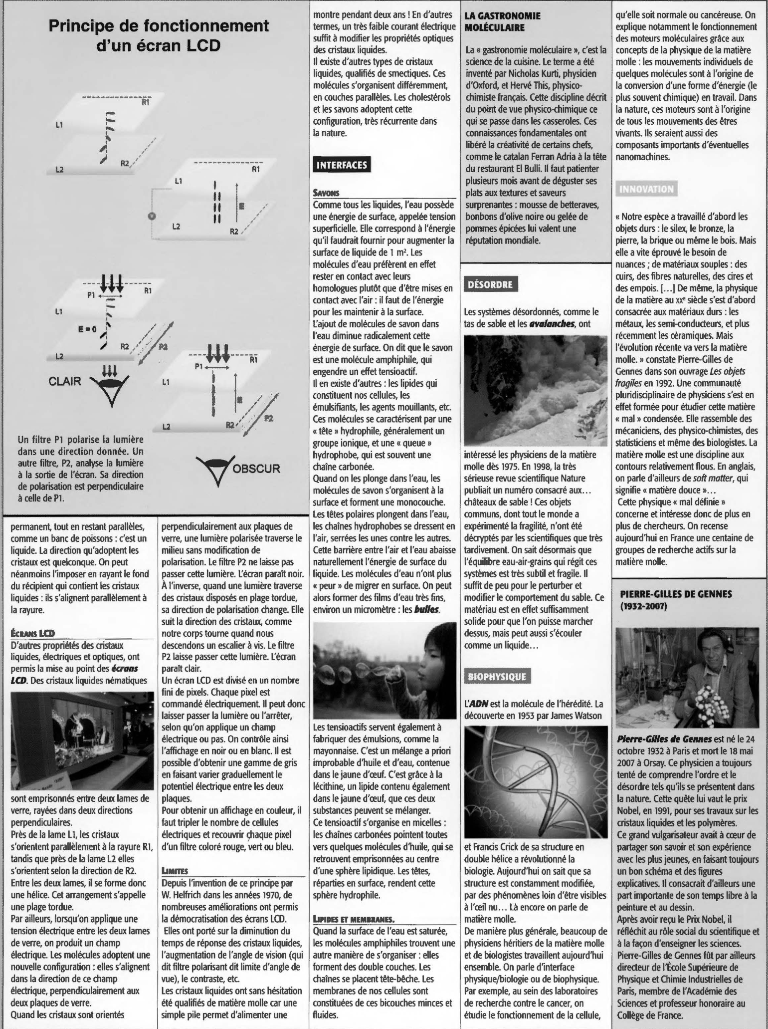 Prévisualisation du document LA MATIÈRE MOLLE