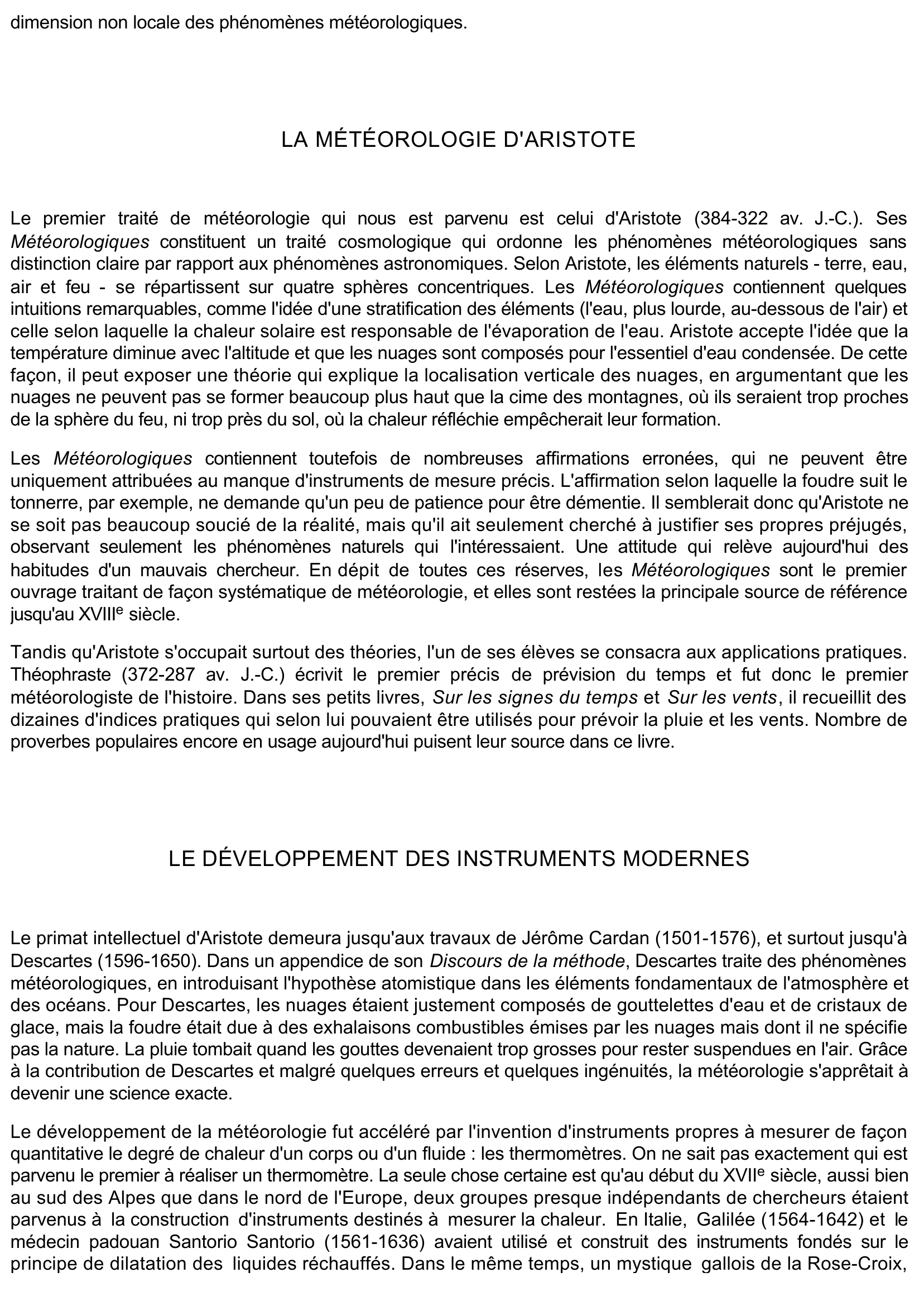 Prévisualisation du document La MÉTÉOROLOGIE (Sciences et Techniques)
