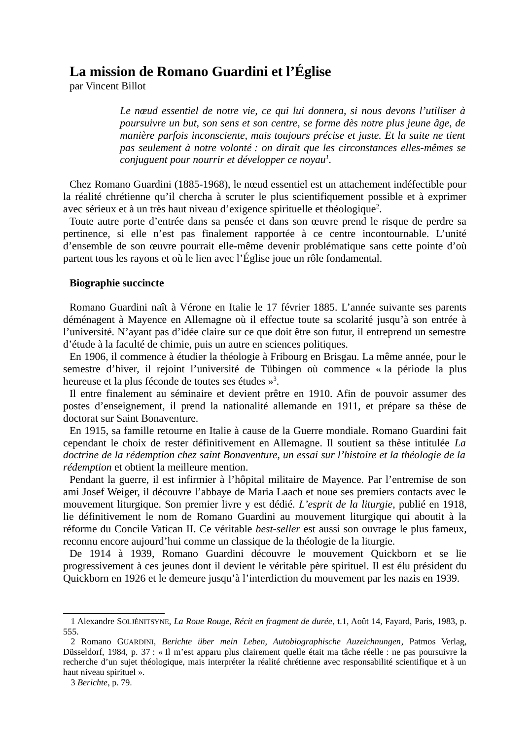 Prévisualisation du document La mission de Romano Guardini et l’Église