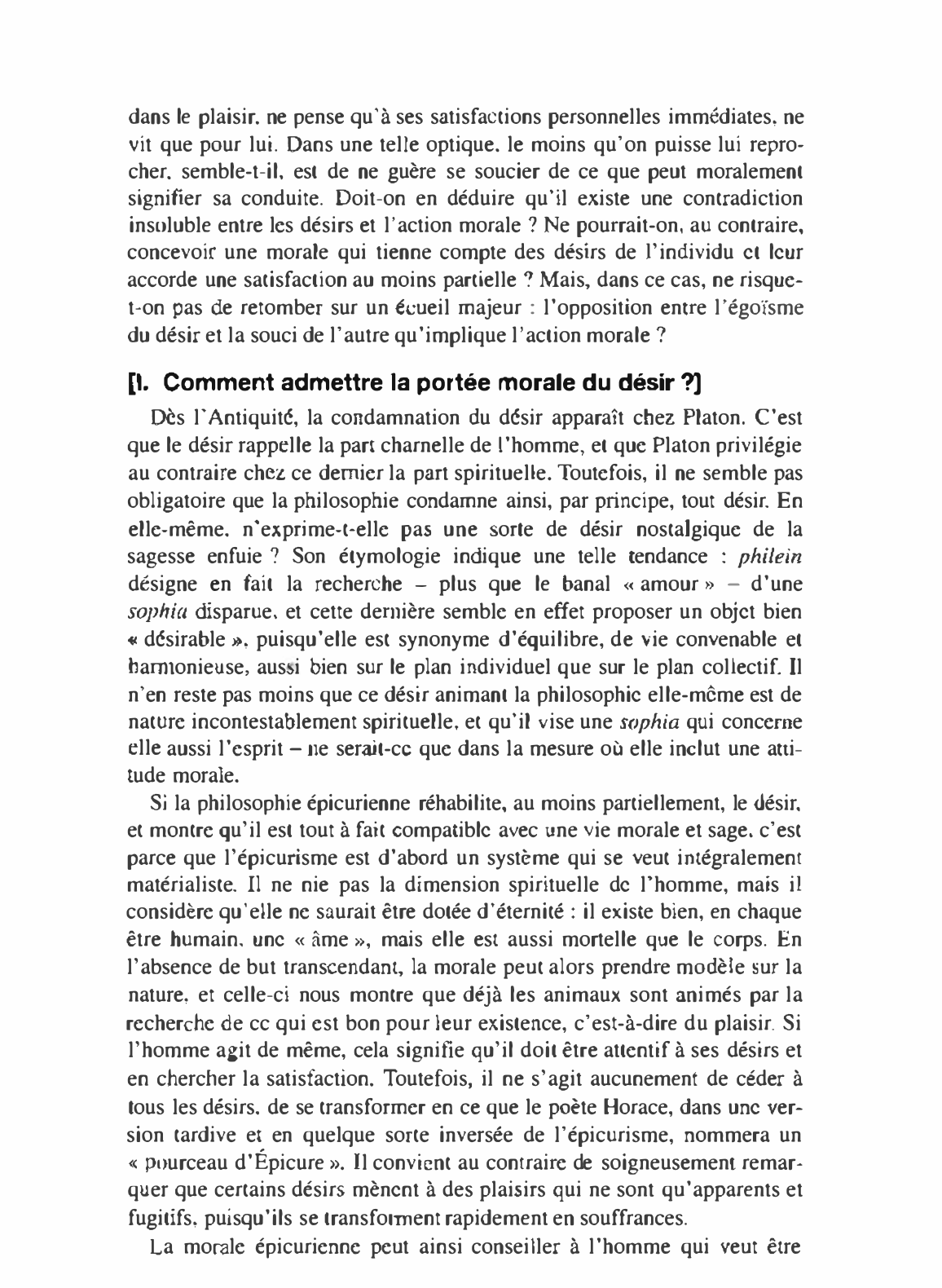 Prévisualisation du document La morale est-elle en lutte contre le désir ?