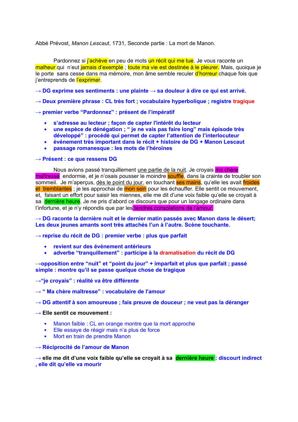 Prévisualisation du document La mort de Manon explication