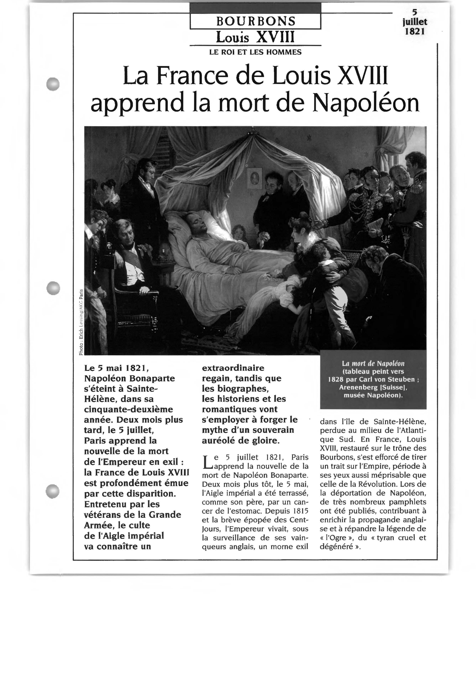 Prévisualisation du document LA MORT DE NAPOLÉON