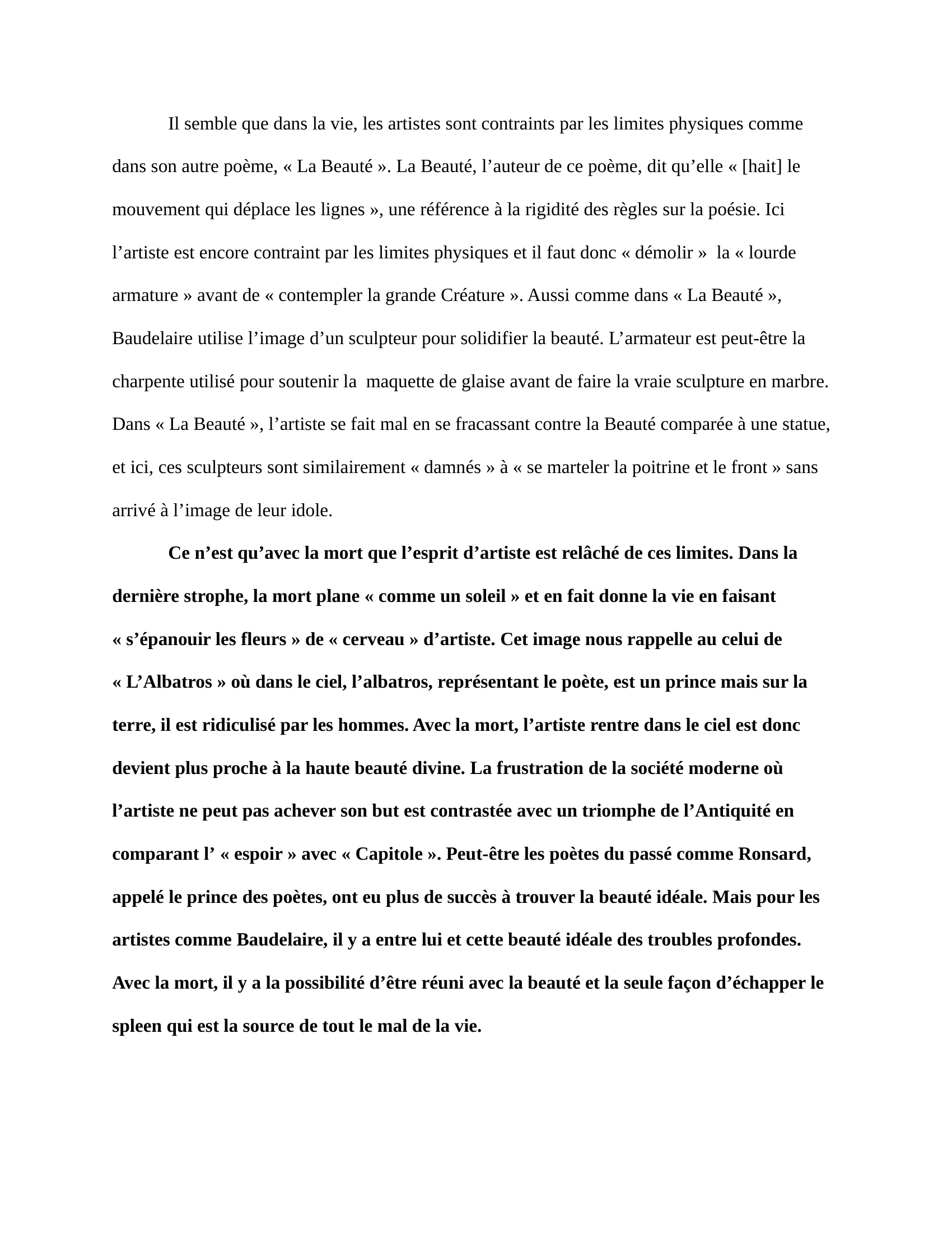 Prévisualisation du document La Mort Des Artistes - Baudelaire commentaire