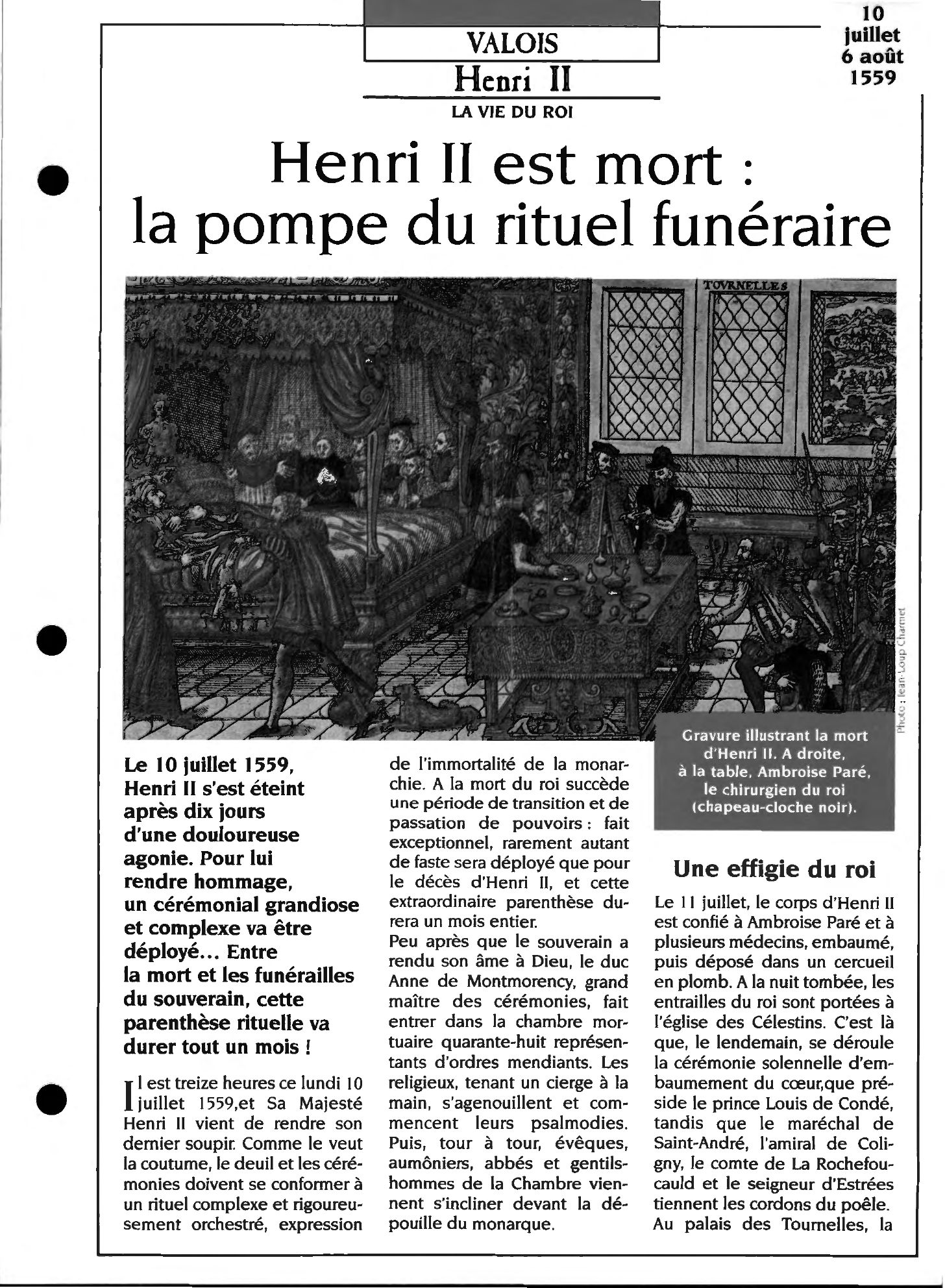 Prévisualisation du document La mort d'Henri II