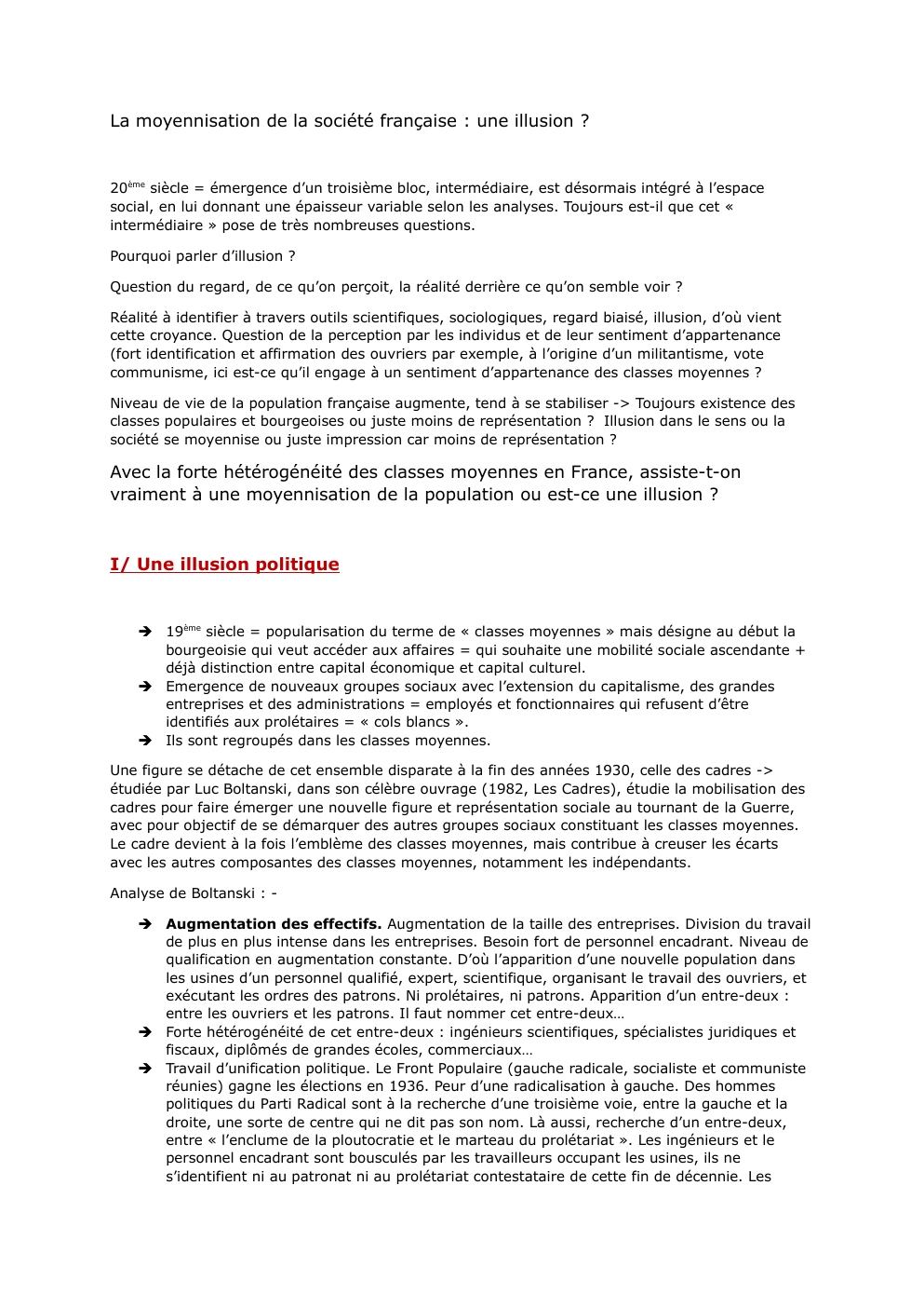 Prévisualisation du document La moyennisation de la société française : une illusion ?