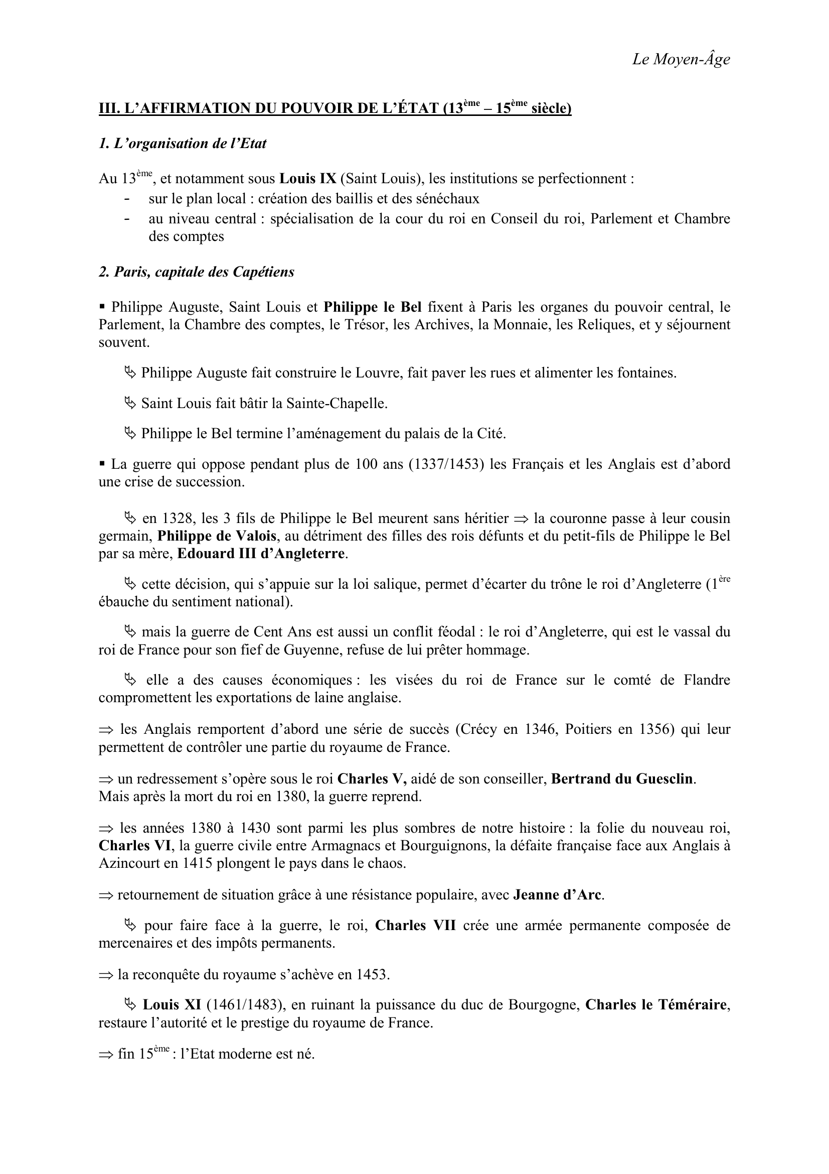 Prévisualisation du document LA NAISSANCE DE LA FRANCE :
UN ÉTAT ROYAL, UNE CAPITALE, UNE LANGUE (CRPE)