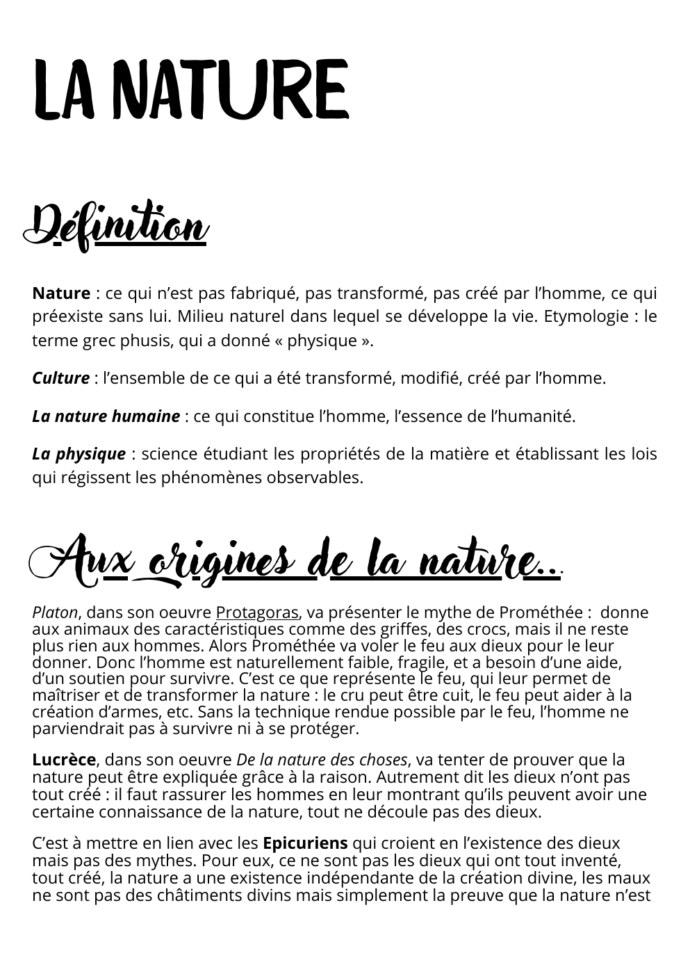 Prévisualisation du document la nature