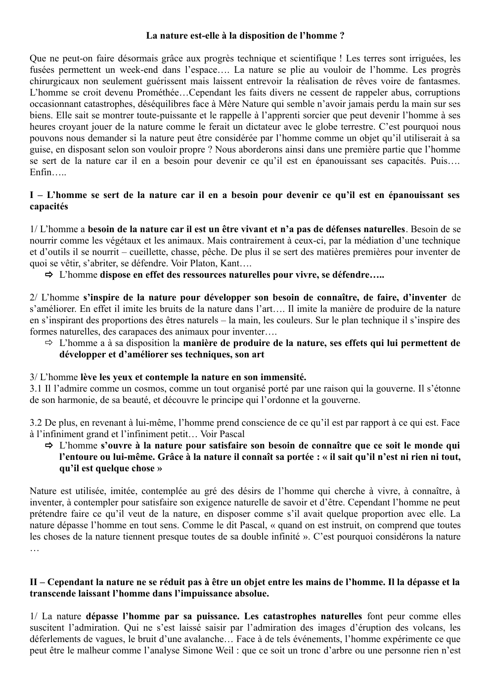 Prévisualisation du document La nature est-elle à la disposition de l’homme ?