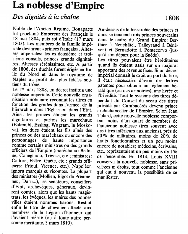 Prévisualisation du document La noblesse d'EmpireDes dignités à la chaîne.