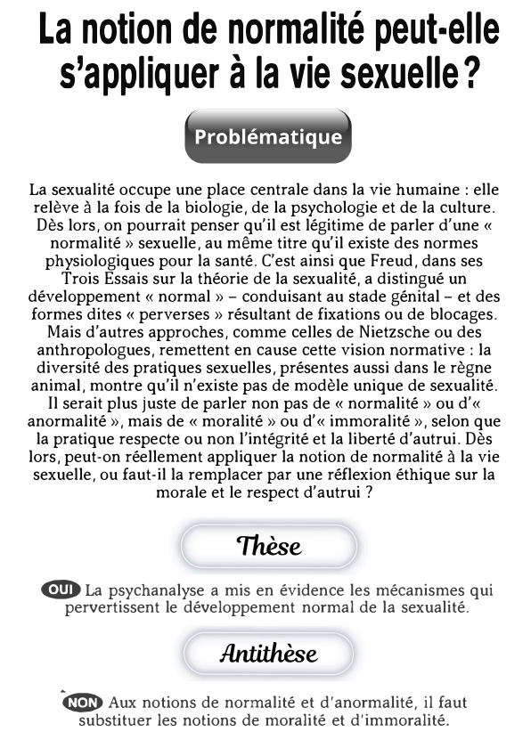 Prévisualisation du document La notion de normalité peut-elle s'appliquer à la vie sexuelle ?