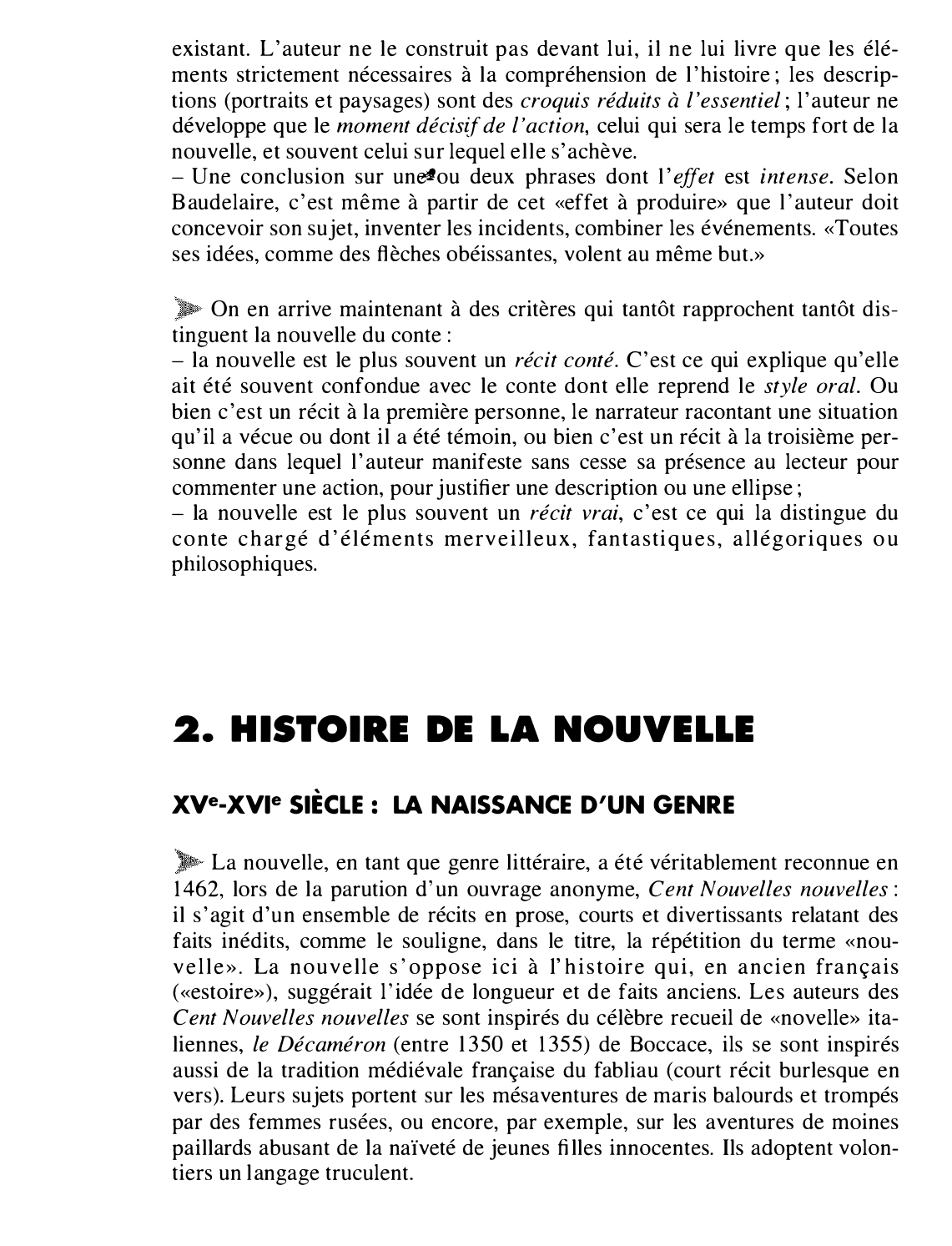 Prévisualisation du document LA NOUVELLE - Histoire de la littérature