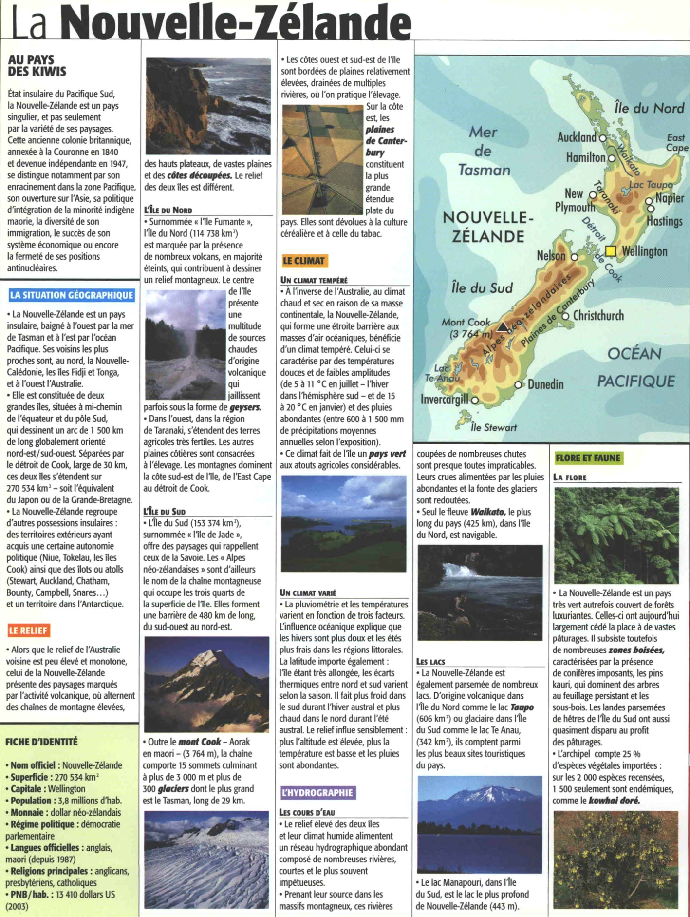 Prévisualisation du document La Nouvelle-Zélande (chriffres et carte)