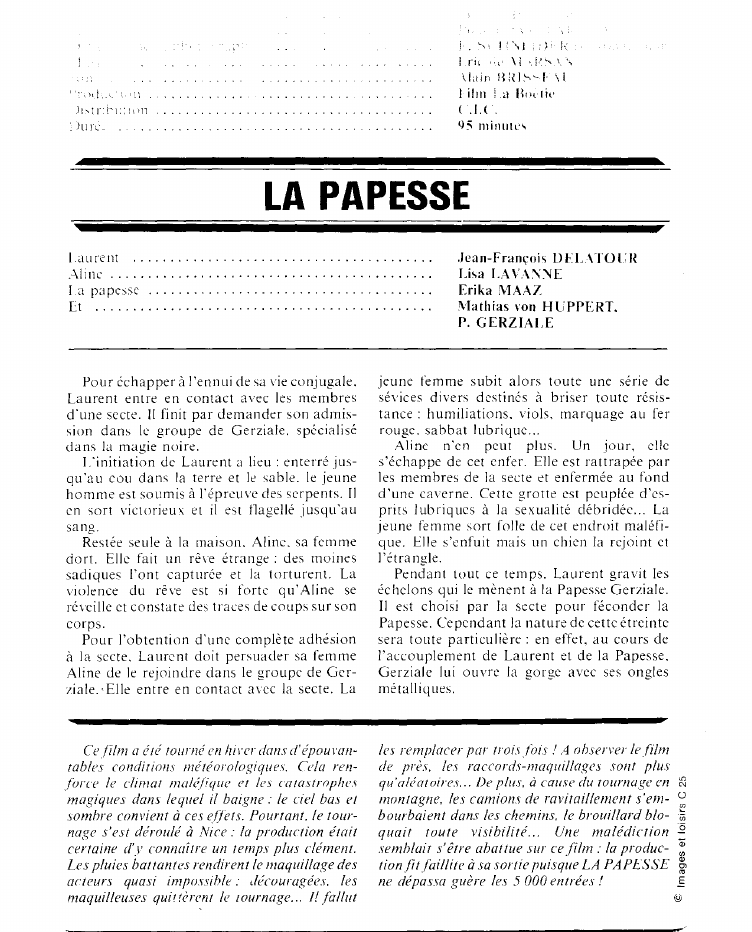 Prévisualisation du document LA PAPESSE