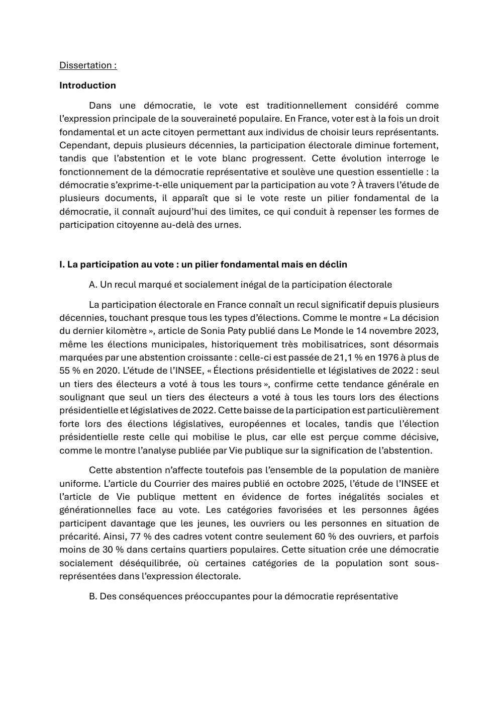 Prévisualisation du document La Participation, l’Abstention et le Vote blanc