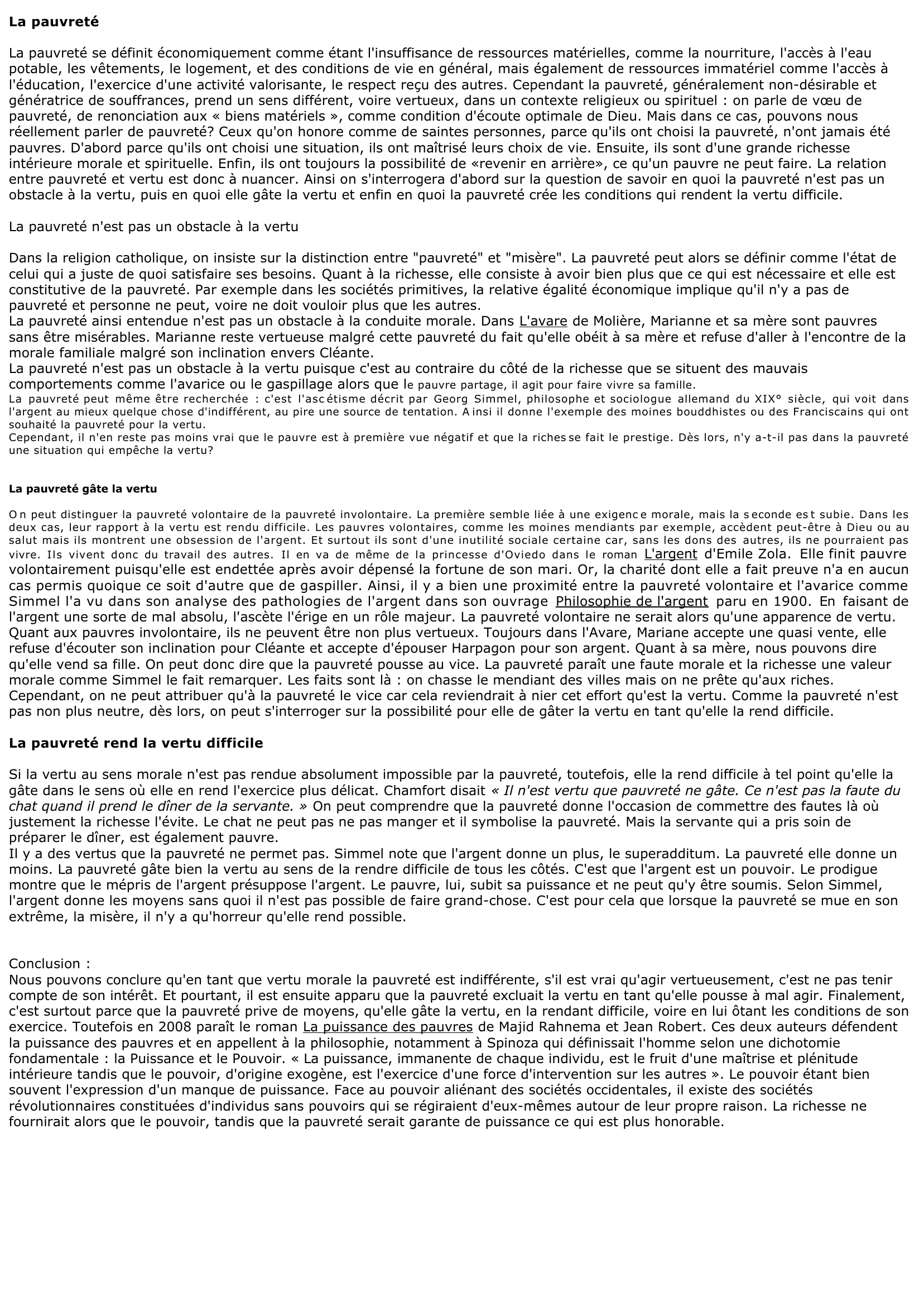 Prévisualisation du document La pauvreté