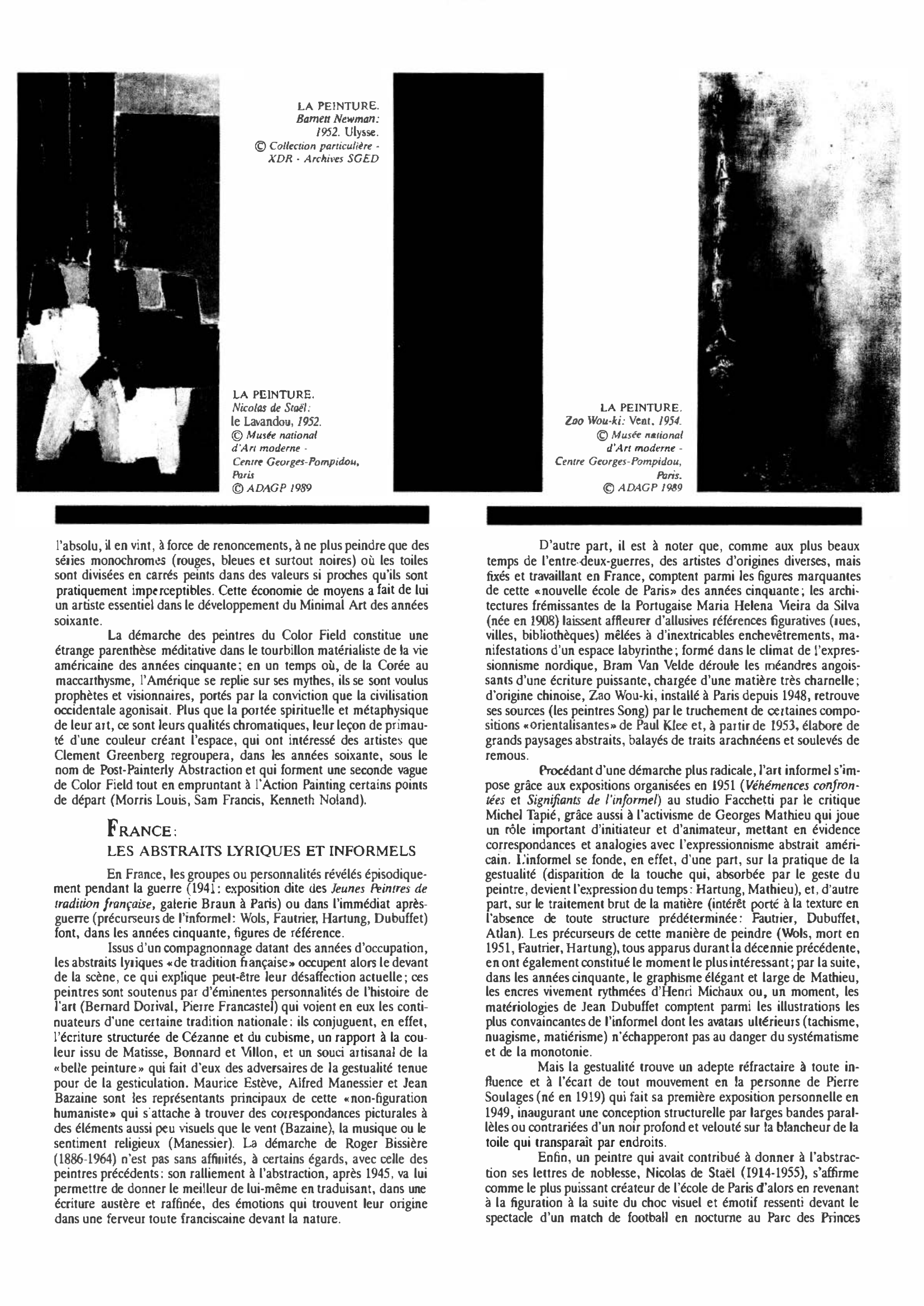 Prévisualisation du document LA Peinture de 1950 à 1959 : Histoire