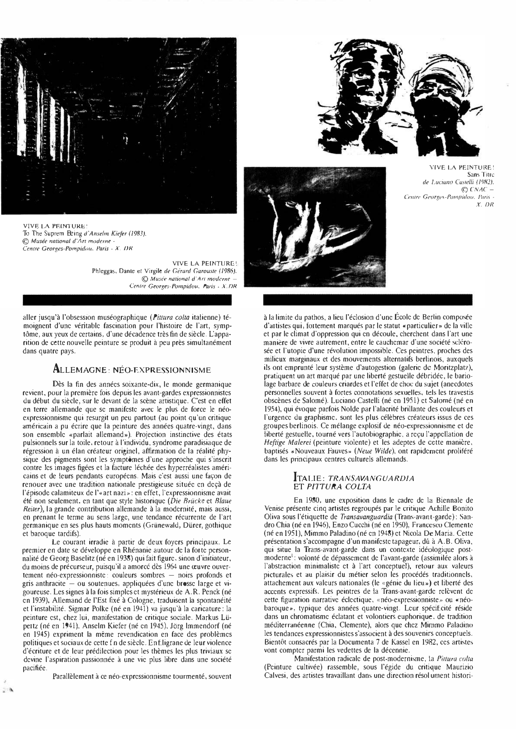 Prévisualisation du document LA  Peinture de 1980 à 1989 : Histoire