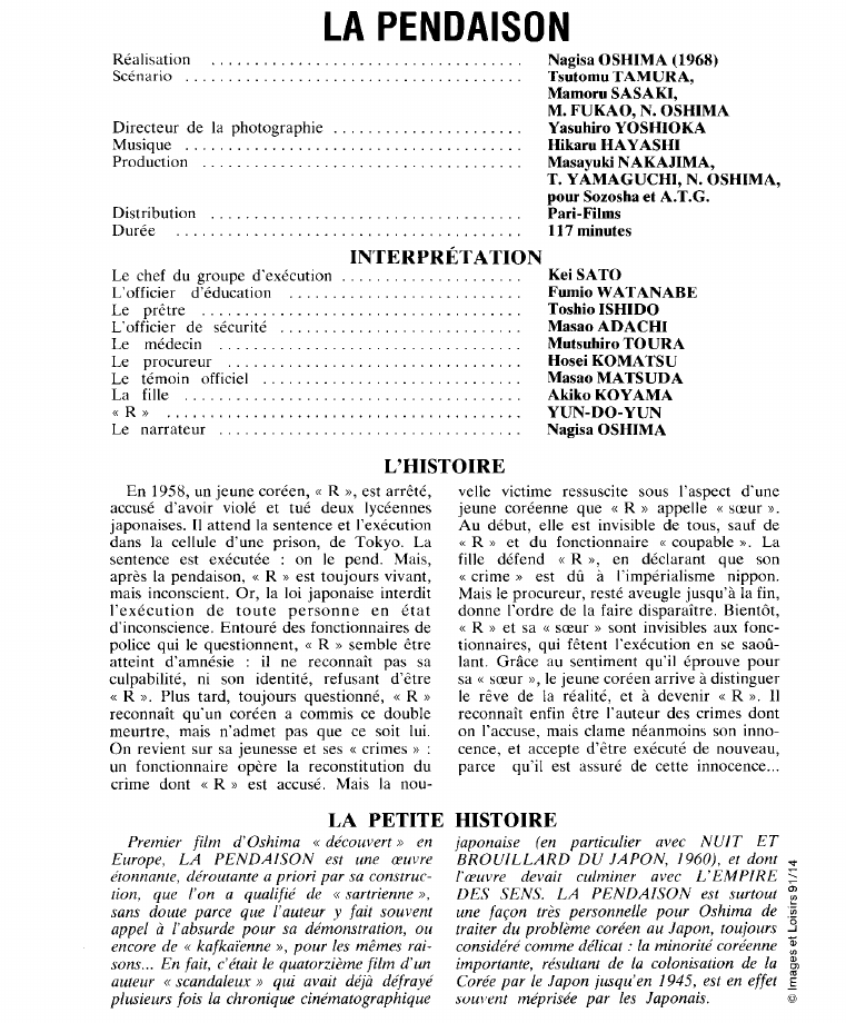 Prévisualisation du document LA PENDAISON