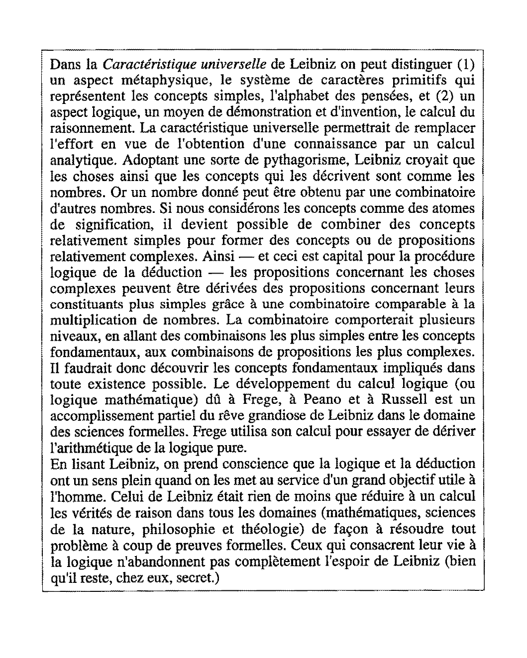 Prévisualisation du document La pensée est-elle un processus algorithmique ? (Leibniz)