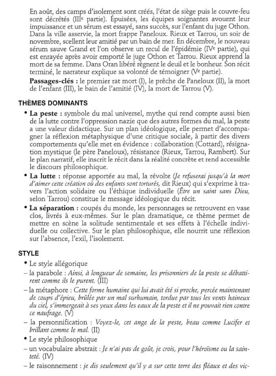 Prévisualisation du document La Peste de Camus (résumé de l'oeuvre & analyse détaillée)