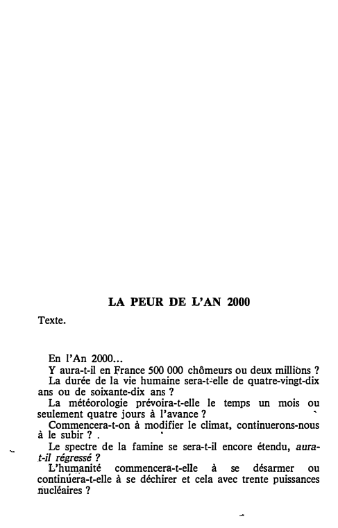 Prévisualisation du document LA PEUR DE L'AN 2000...