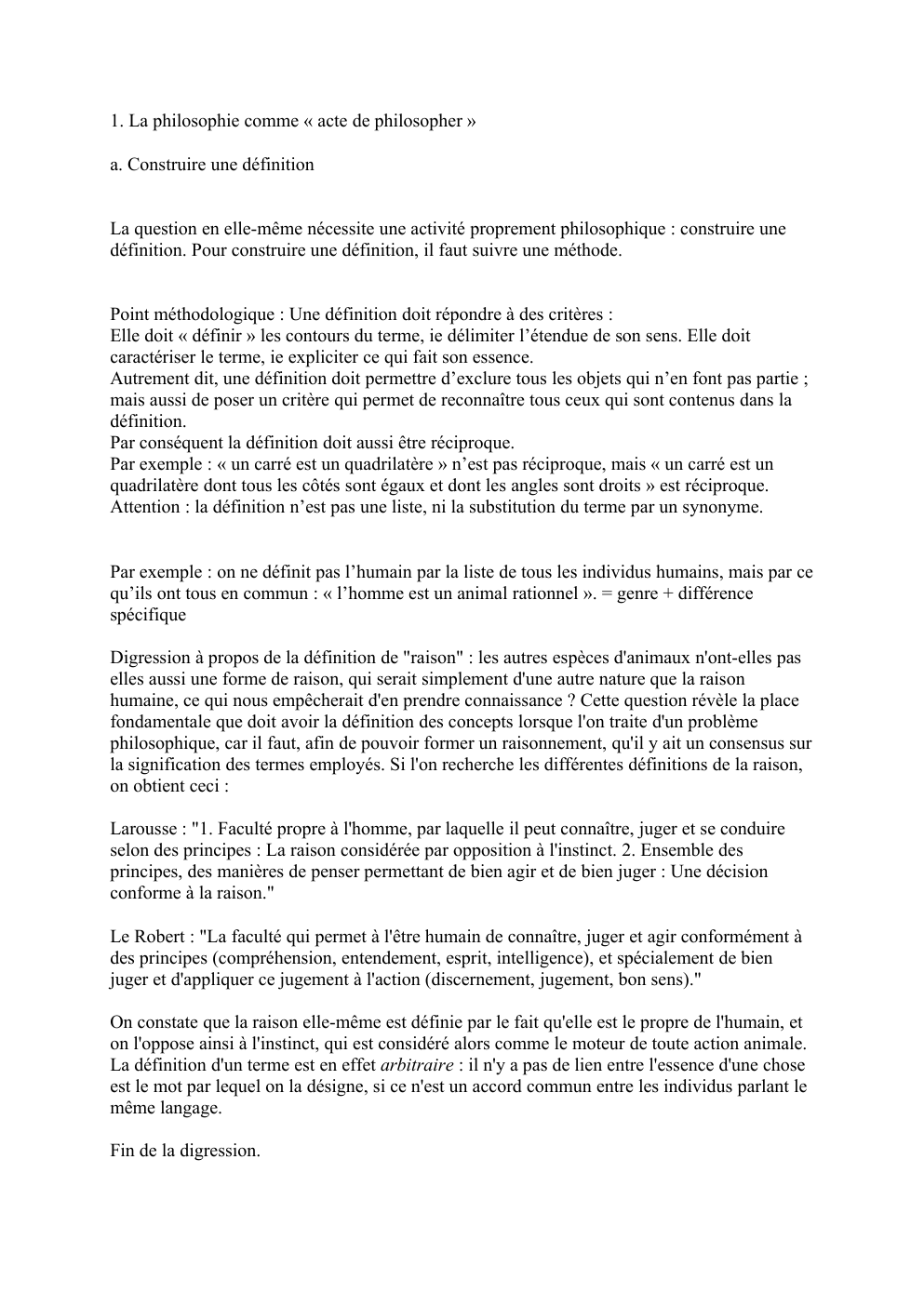 Prévisualisation du document La philosophie comme « acte de philosopher »