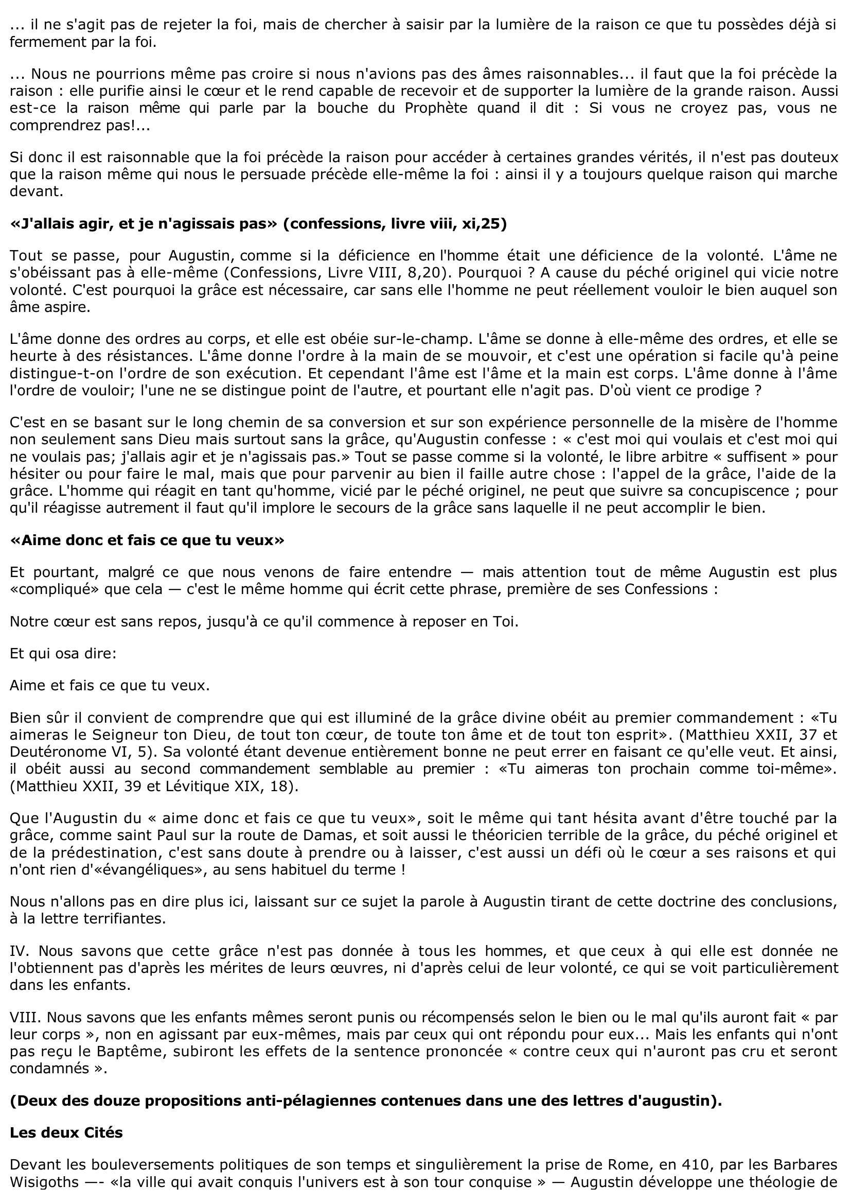 Prévisualisation du document La philosophie de Saint Augustin.
