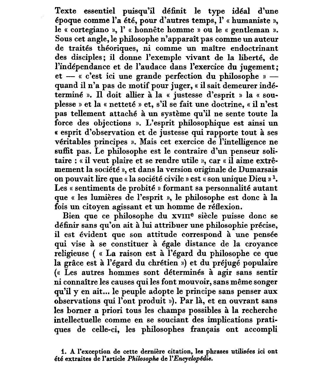 Prévisualisation du document LA PHILOSOPHIE FRANÇAISE AU XVIIIe SIECLE