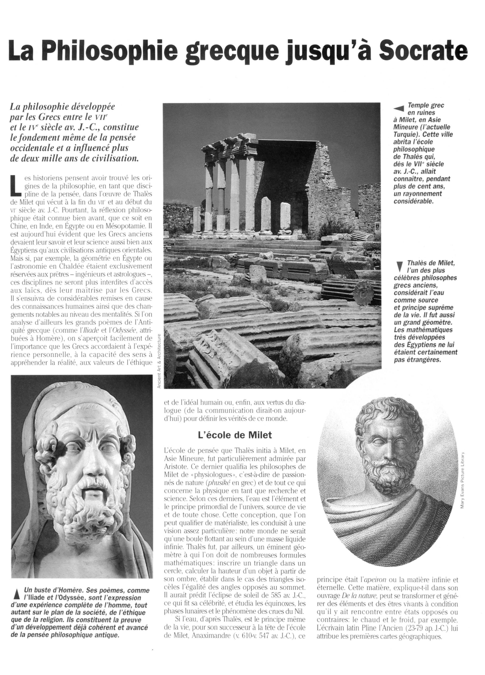 Prévisualisation du document La Philosophie grecque jusqu'à Socrate