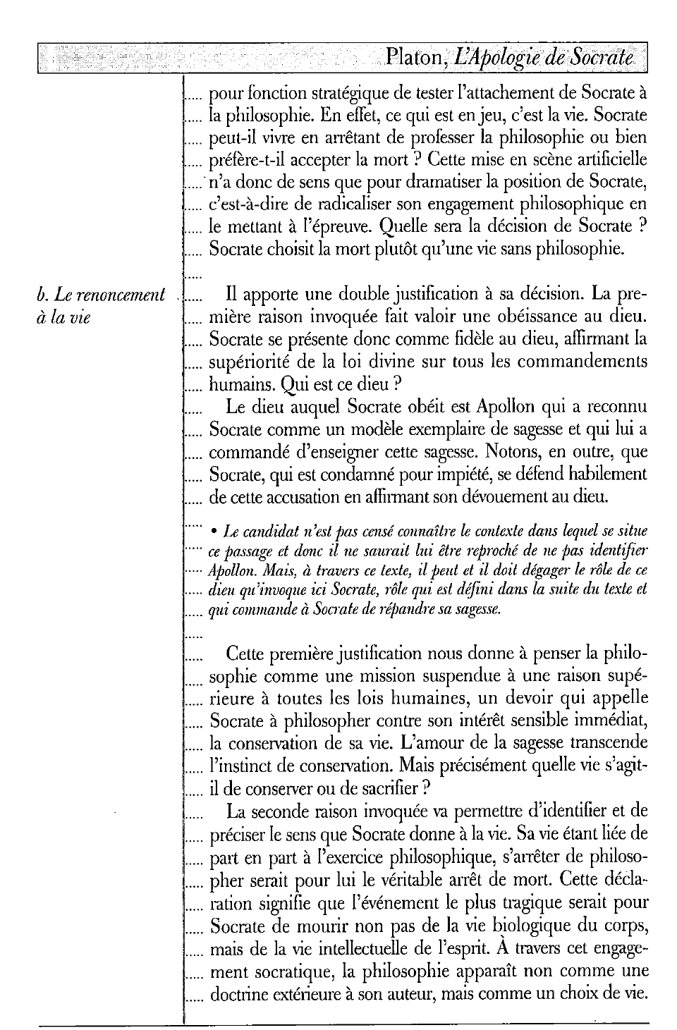 Prévisualisation du document La philosophie: Platon, Apologie de Socrate (29 b - 30 a).